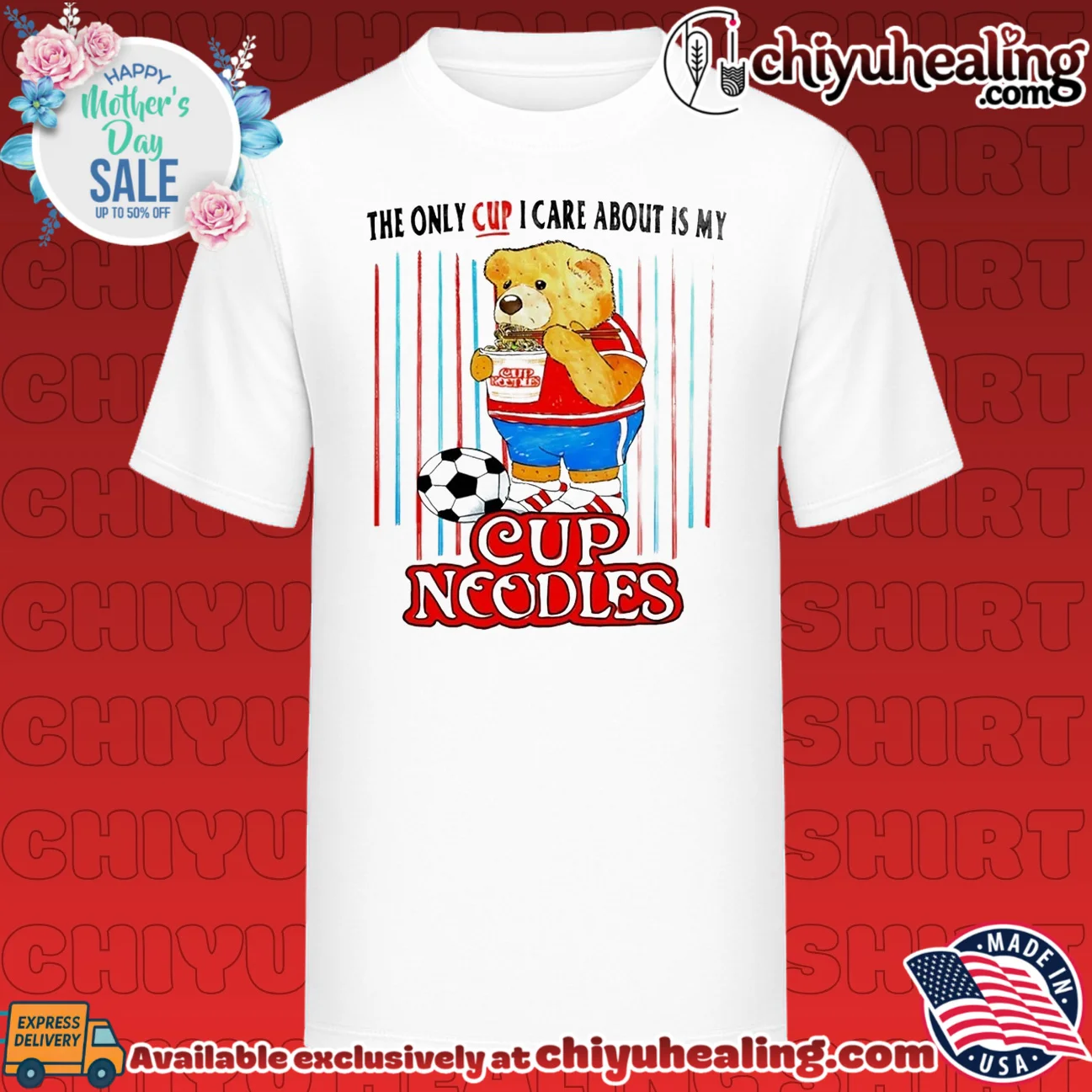 The Only Cup I Care About Is My Cup Noodles Soccer Bear shirt & hoodie
