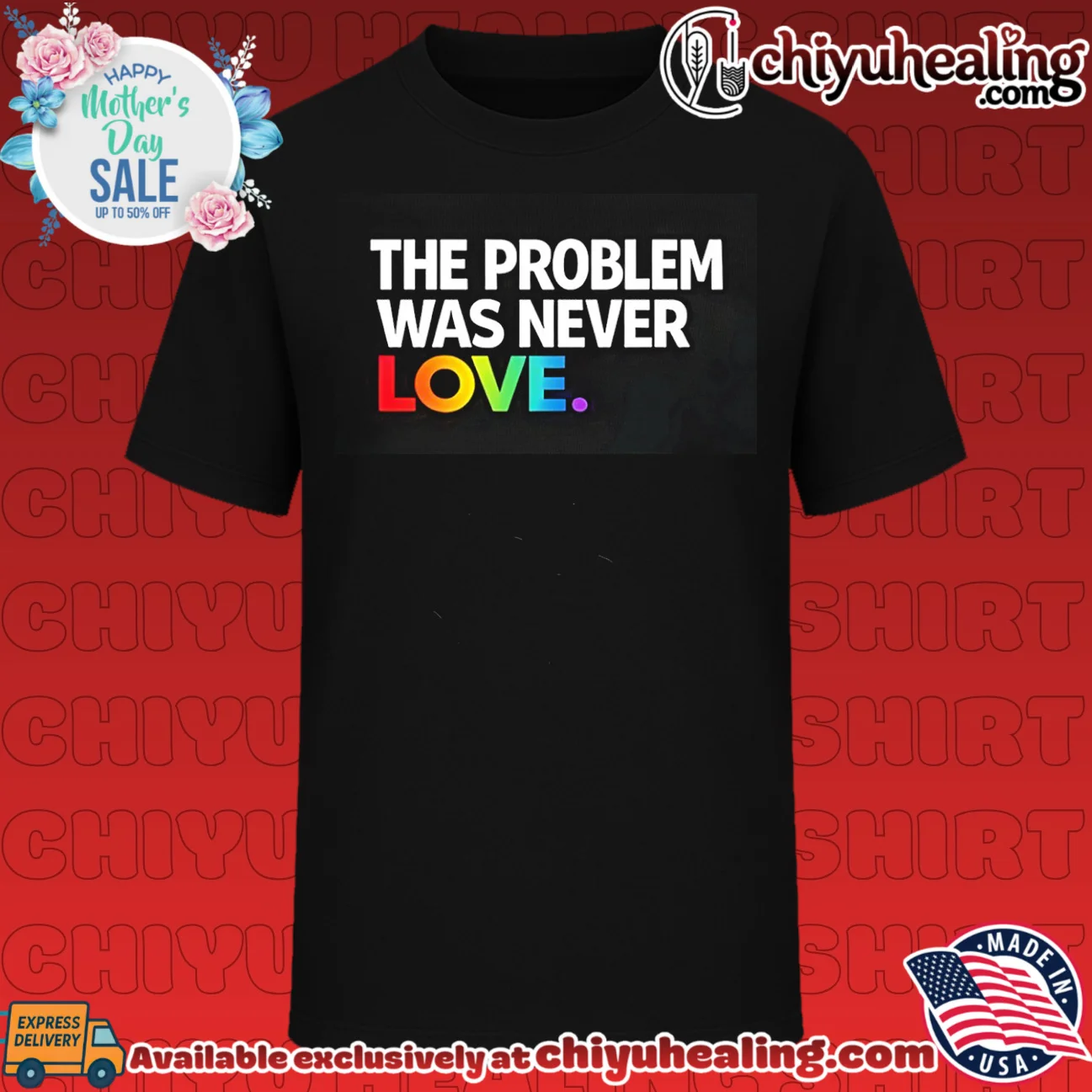 The problem was never love rainbow text