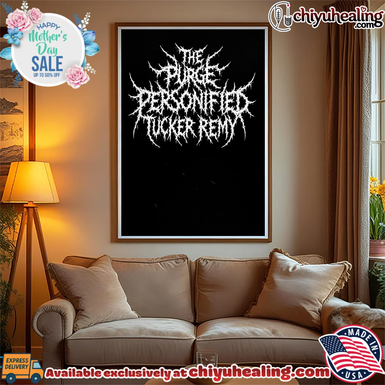 The purge personified Tucker Remy illegible metal style bespoke shirt & hoodie | 2026 Edition Drop The purge personified Tucker Remy illegible metal style