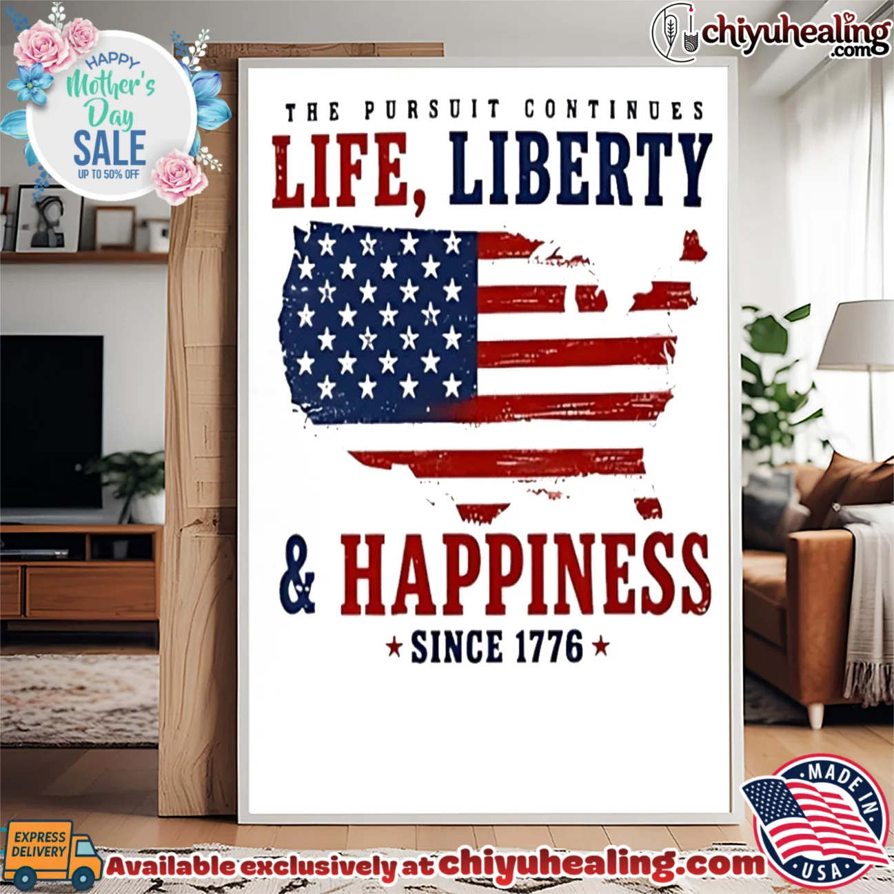 The pursuit continues life liberty and happiness since 1776 America flag masterpiece shirt & hoodie - Premium Streetwear The pursuit continues life liberty and happiness since 1776 America flag