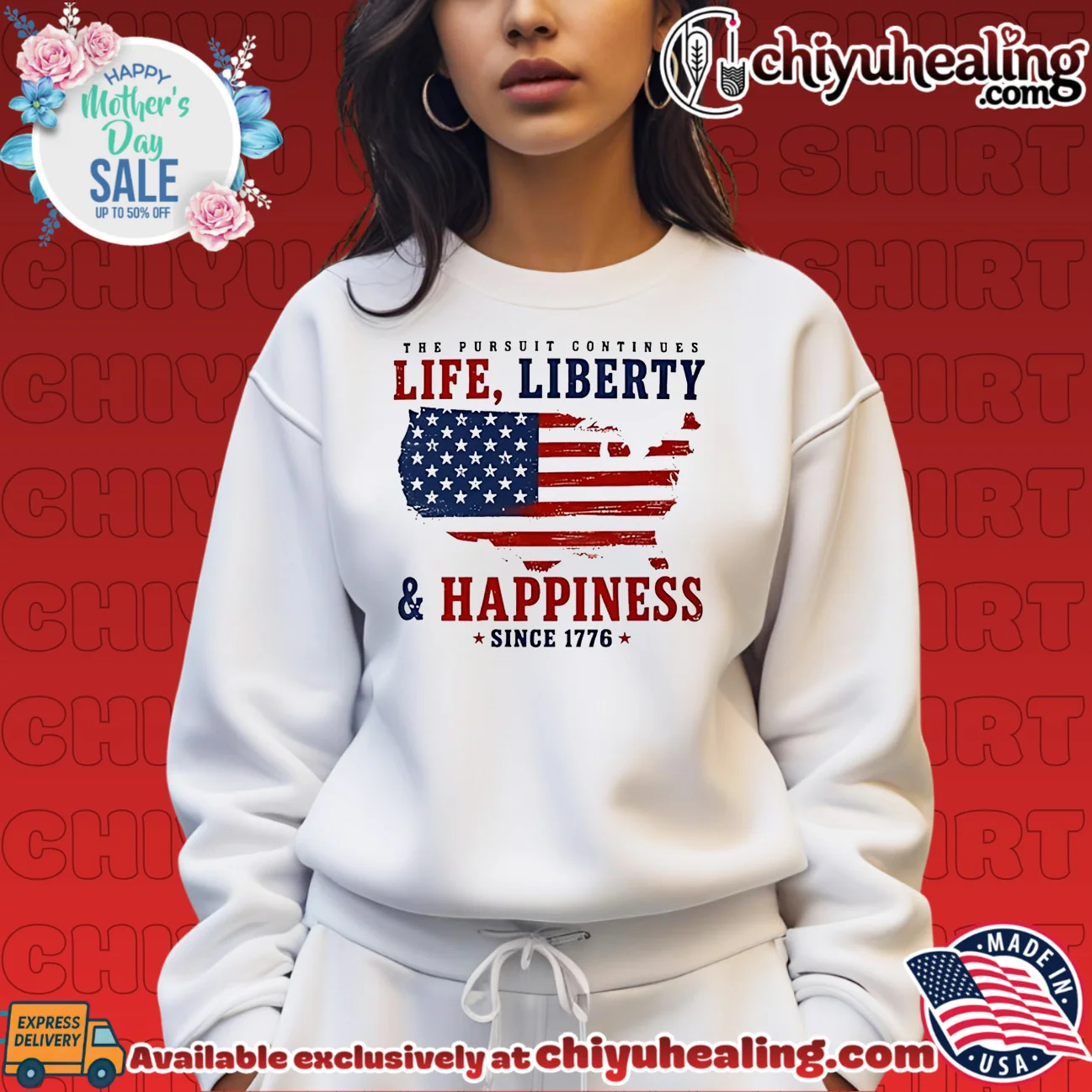 The pursuit continues life liberty and happiness since 1776 America flag masterpiece shirt & hoodie - Premium Streetwear The pursuit continues life liberty and happiness since 1776 America flag
