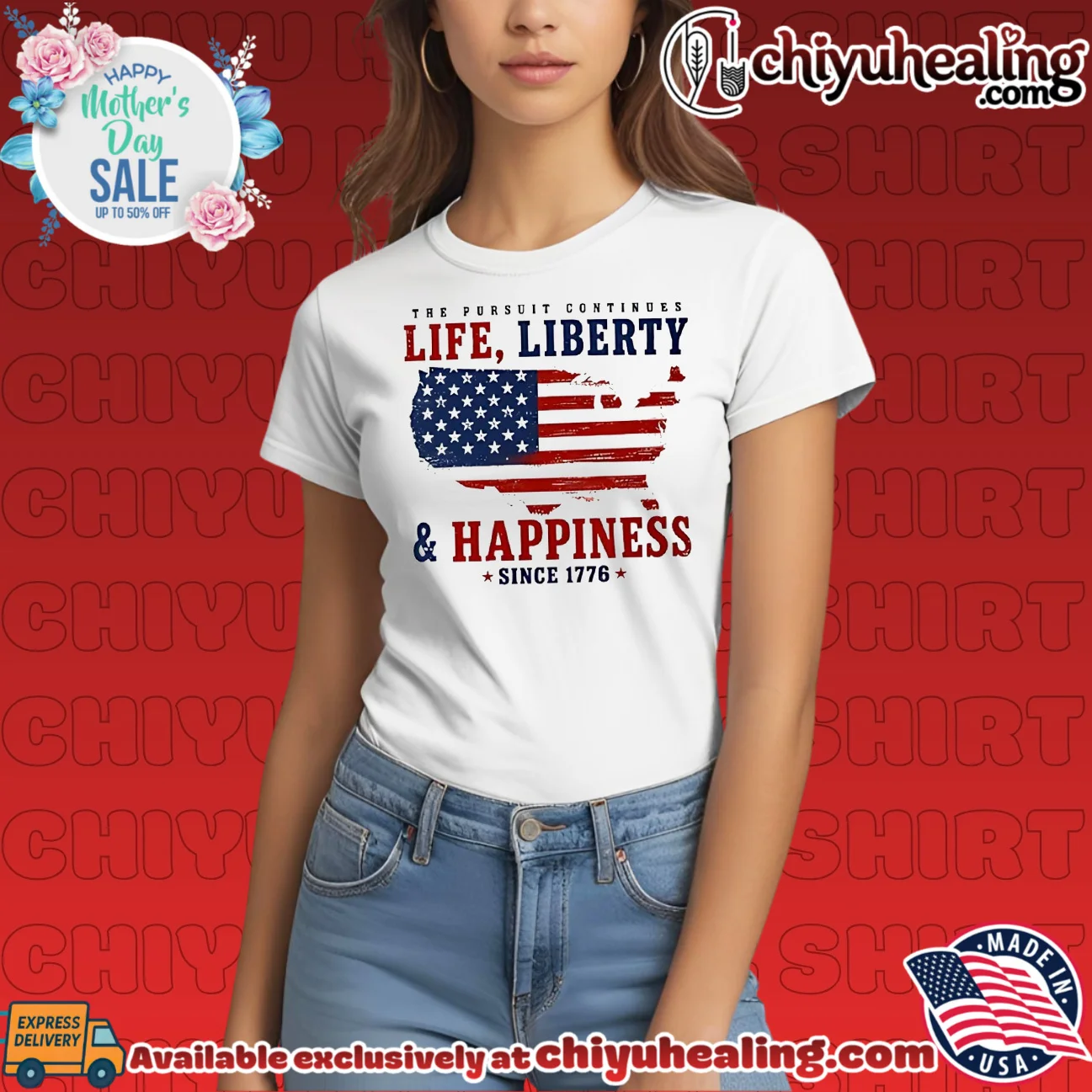 The pursuit continues life liberty and happiness since 1776 America flag masterpiece shirt & hoodie - Premium Streetwear The pursuit continues life liberty and happiness since 1776 America flag