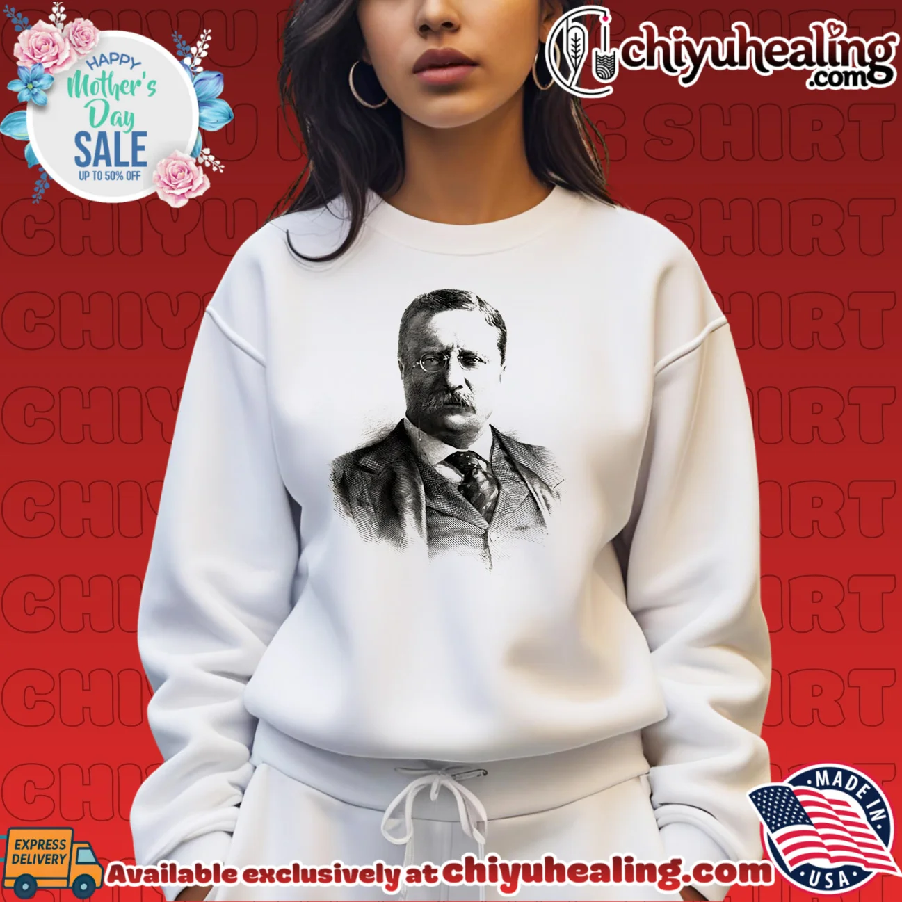 Theodore Roosevelt Bureau of Engraving Portrait essential shirt & hoodie | Aesthetic Apparel Theodore Roosevelt Bureau of Engraving Portrait