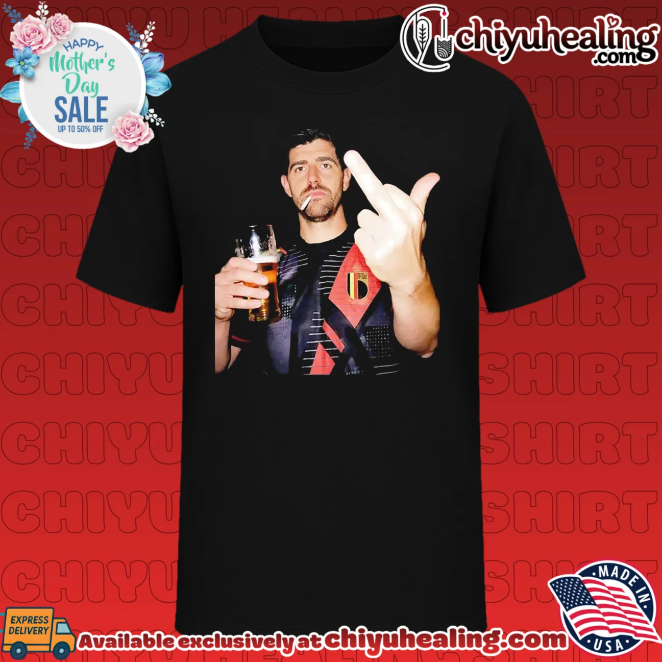 Thibaut Courtois Belgium Style Beer and Cigarette shirt & hoodie