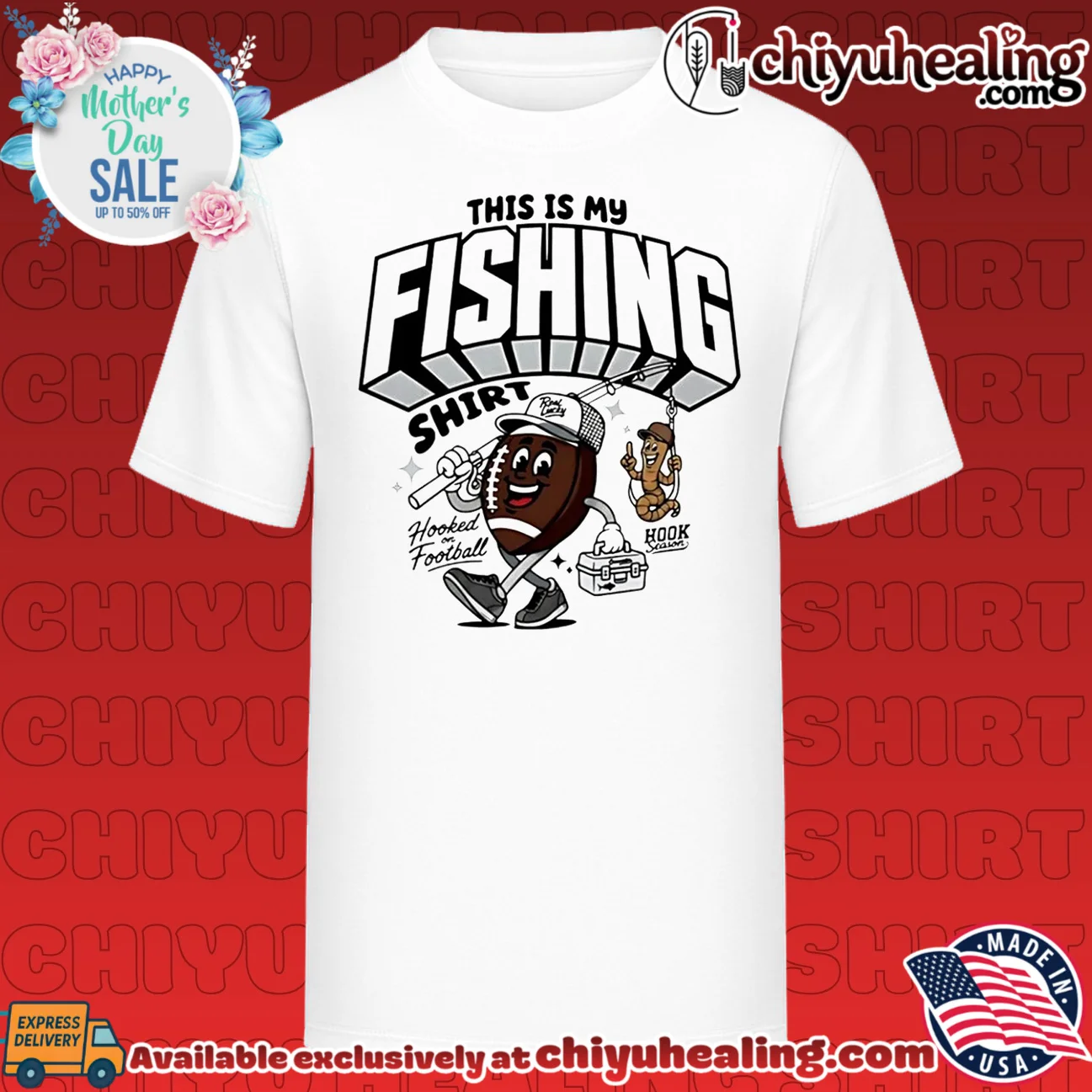 This is my fishing hooked on football
