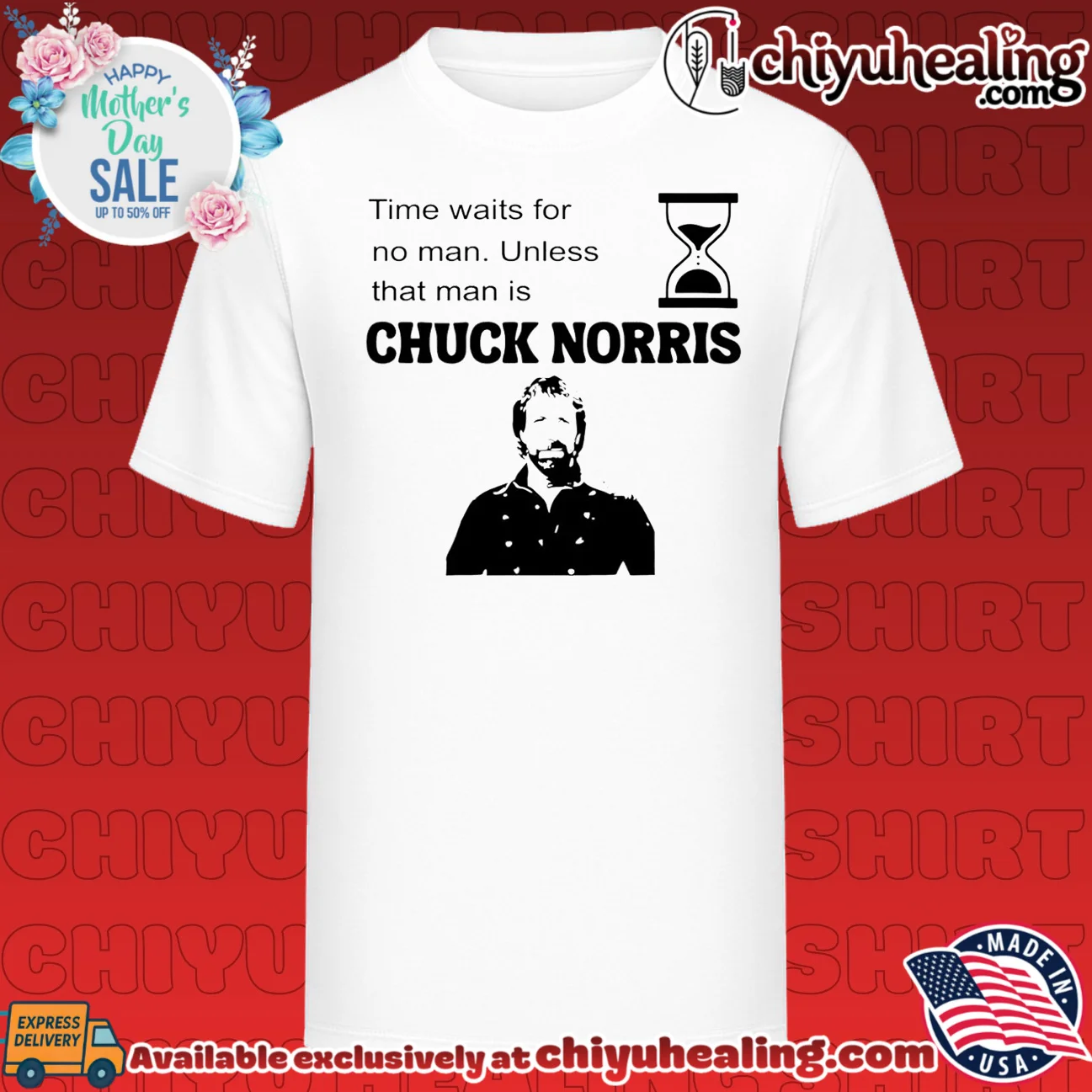 Time Waits for No Man Unless That Man Is Chuck Norris shirt & hoodie