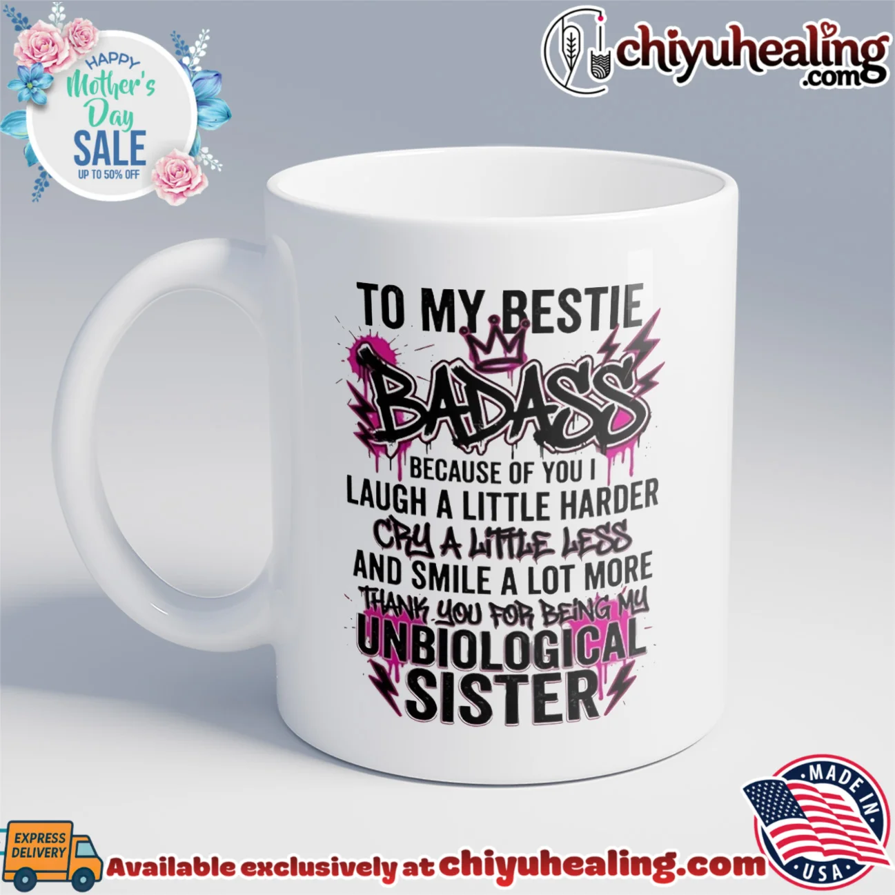 To my bestie badass because of you I laugh a little harder cry a little harder signature shirt & hoodie - Ultimate Gift Edition To my bestie badass because of you I laugh a little harder cry a little harder