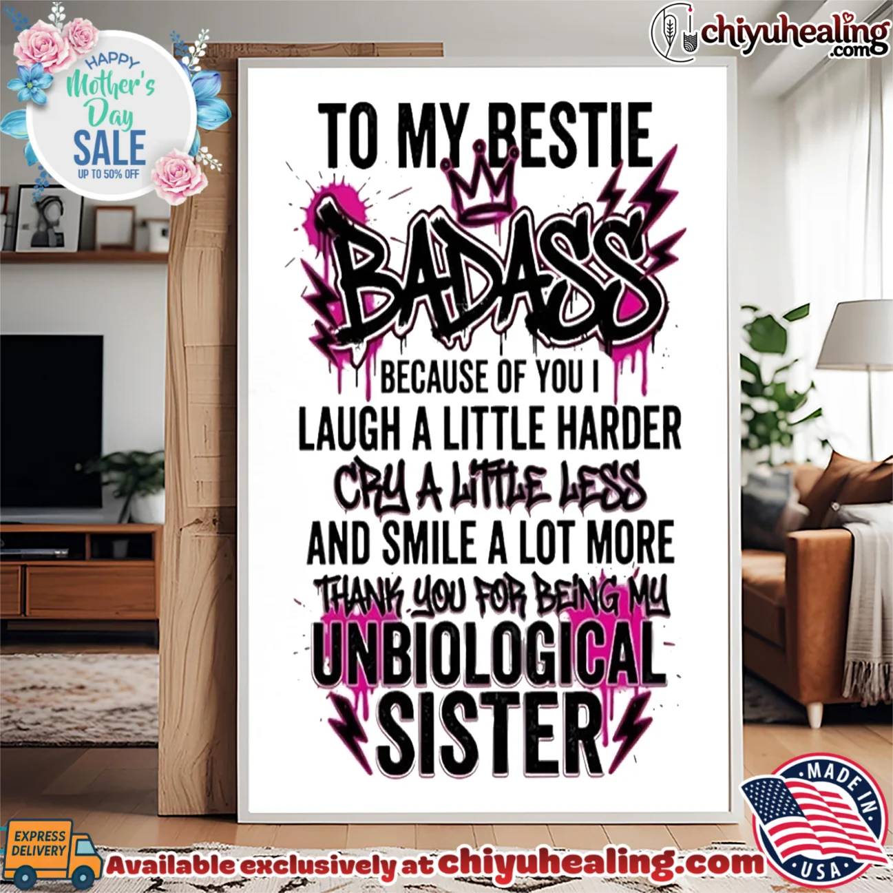 To my bestie badass because of you I laugh a little harder cry a little harder signature shirt & hoodie - Ultimate Gift Edition To my bestie badass because of you I laugh a little harder cry a little harder