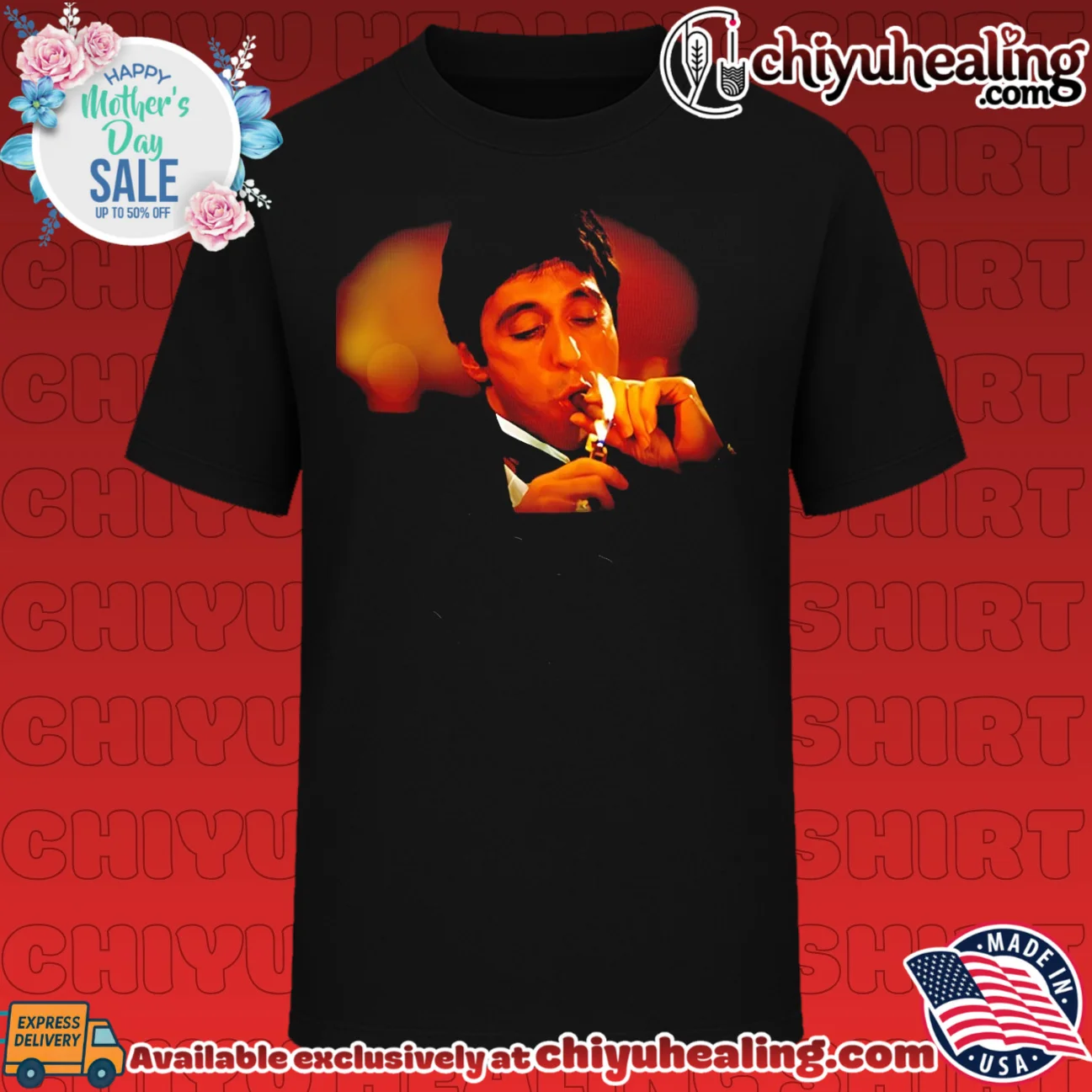 Tony Montana Smoking Cigar vintage