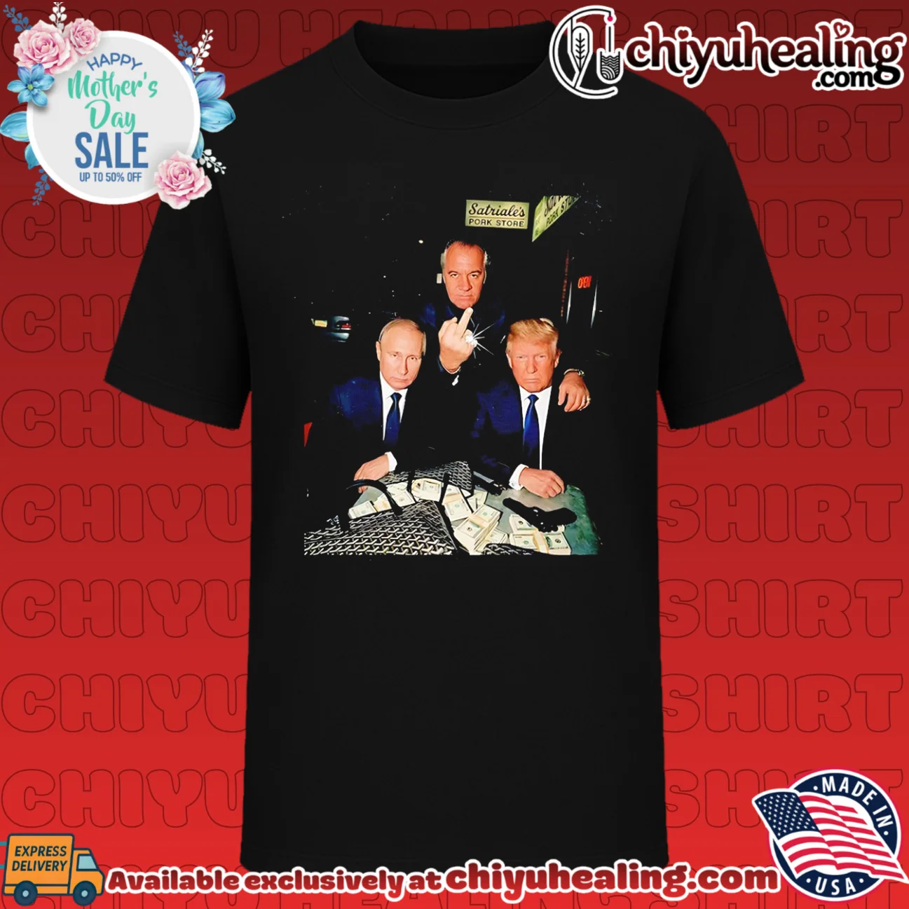 Tony Soprano Vladimir Putin and Donald Trump middle finger shirt & hoodie