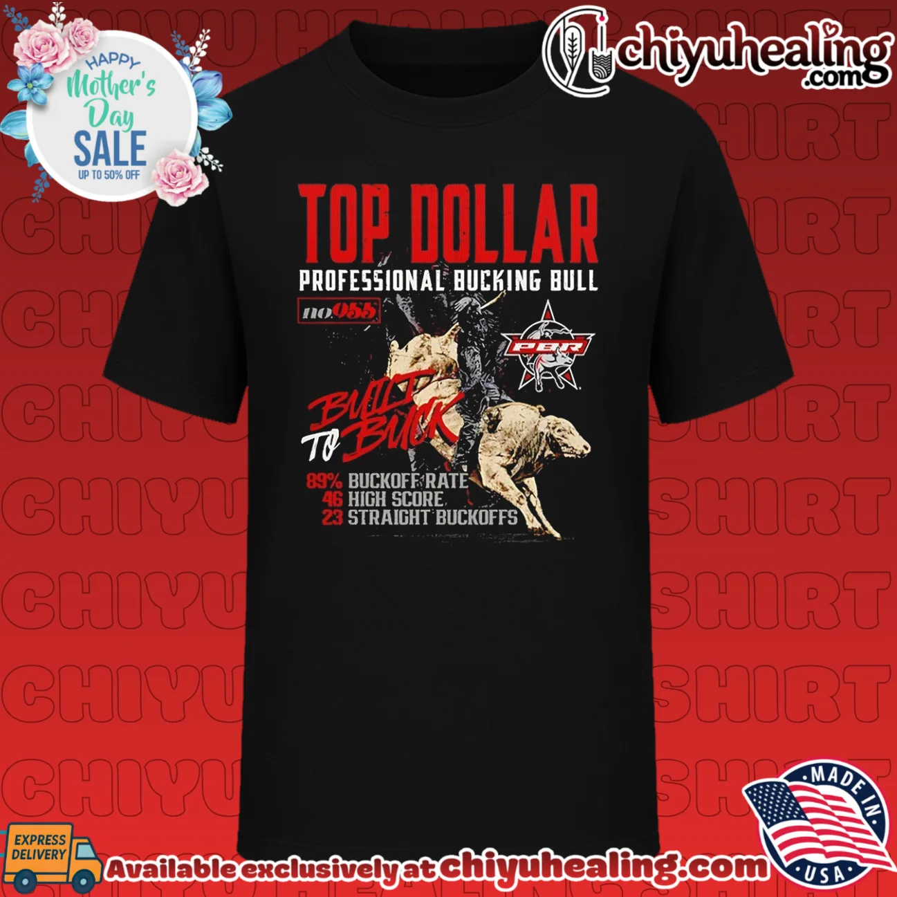 Top Dollar Professional Bucking Bull PBR Built to Buck shirt & hoodie