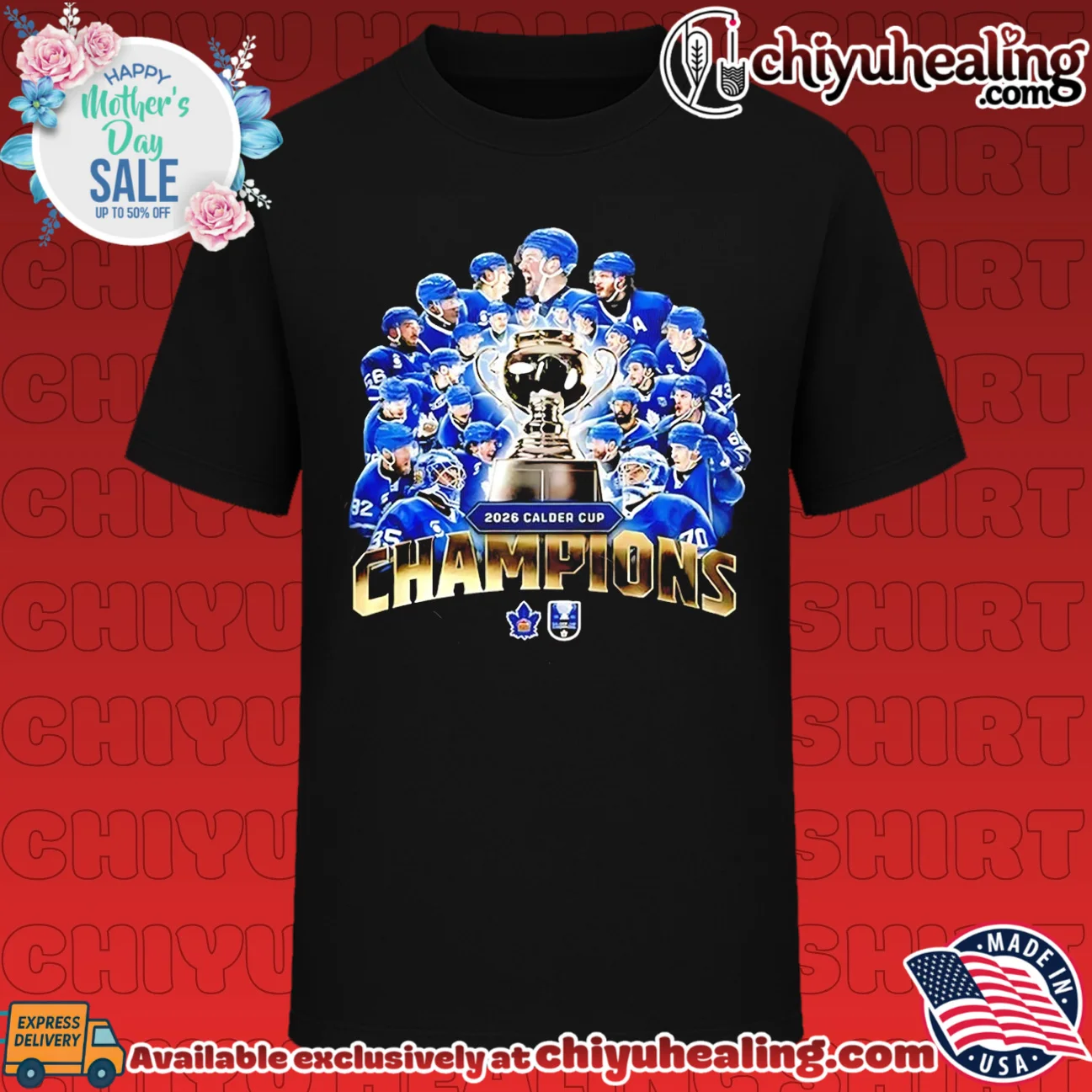 Toronto Marlies x Calder Cup Champions 2026 graphic trophy shirt & hoodie