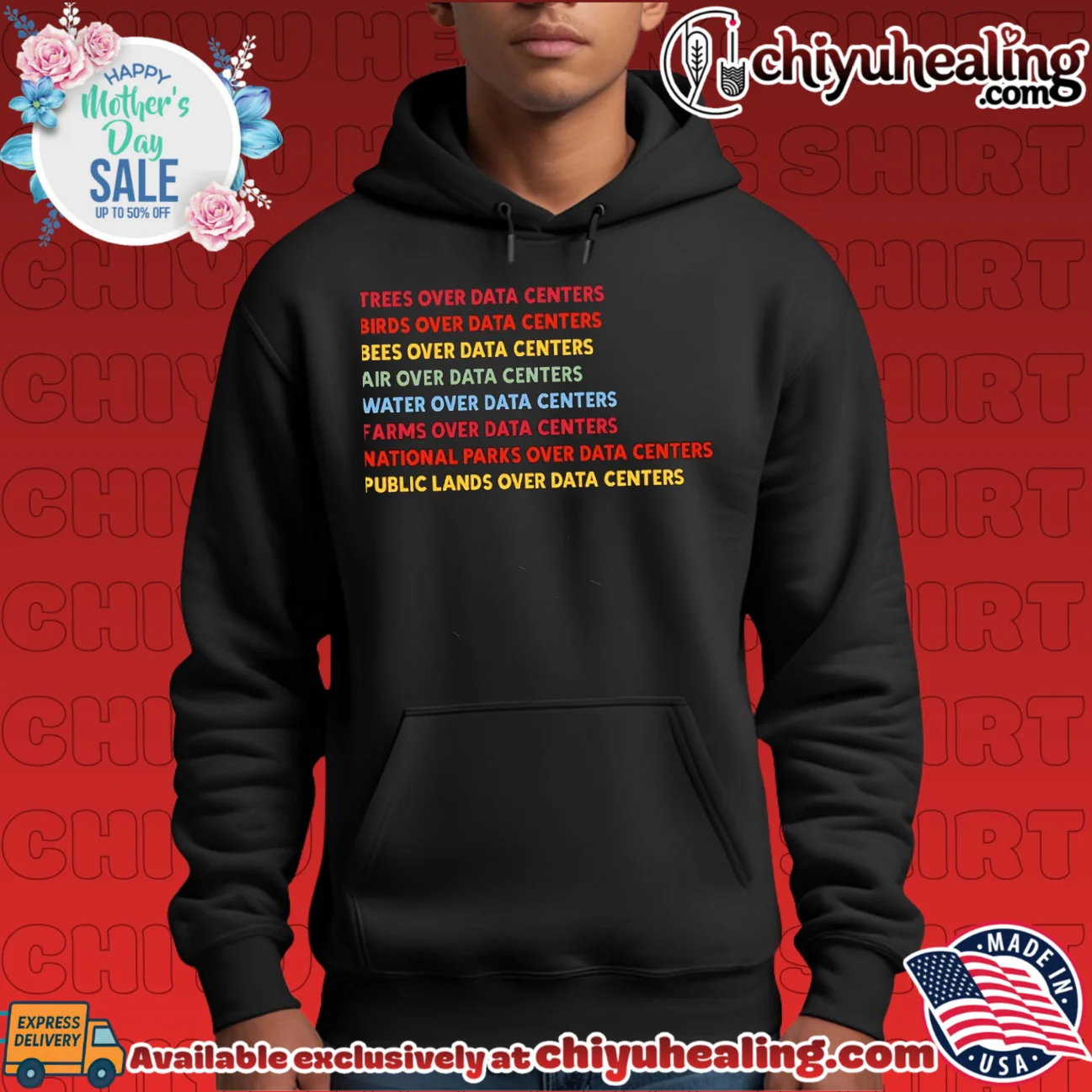 Trees Birds Bees and Public Lands Over Data Centers shirt & hoodie Trees Birds Bees and Public Lands Over Data Centers shirt & hoodie