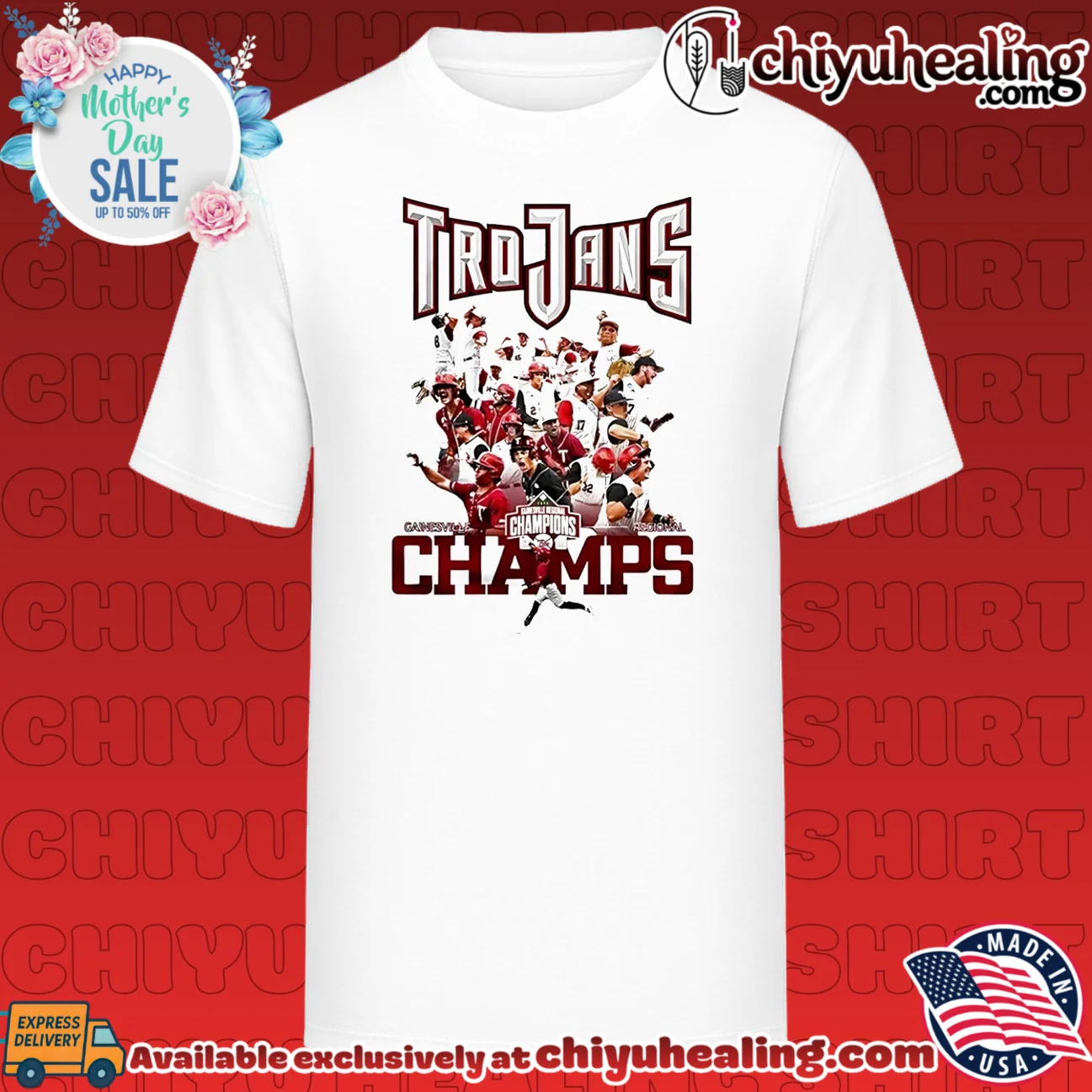 Troy Trojans 2026 Gainesville Regional Champion graphic