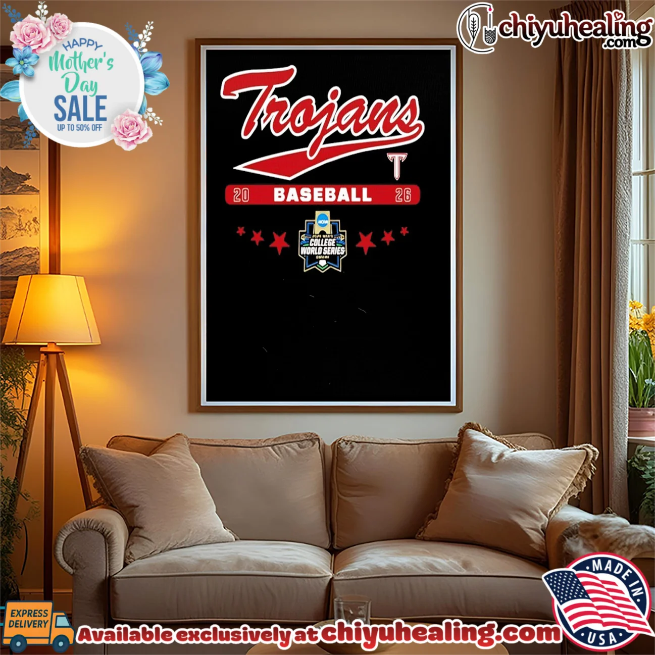 Troy Trojans 2026 NCAA Baseball College World Series shirt & hoodie Troy Trojans 2026 NCAA Baseball College World Series