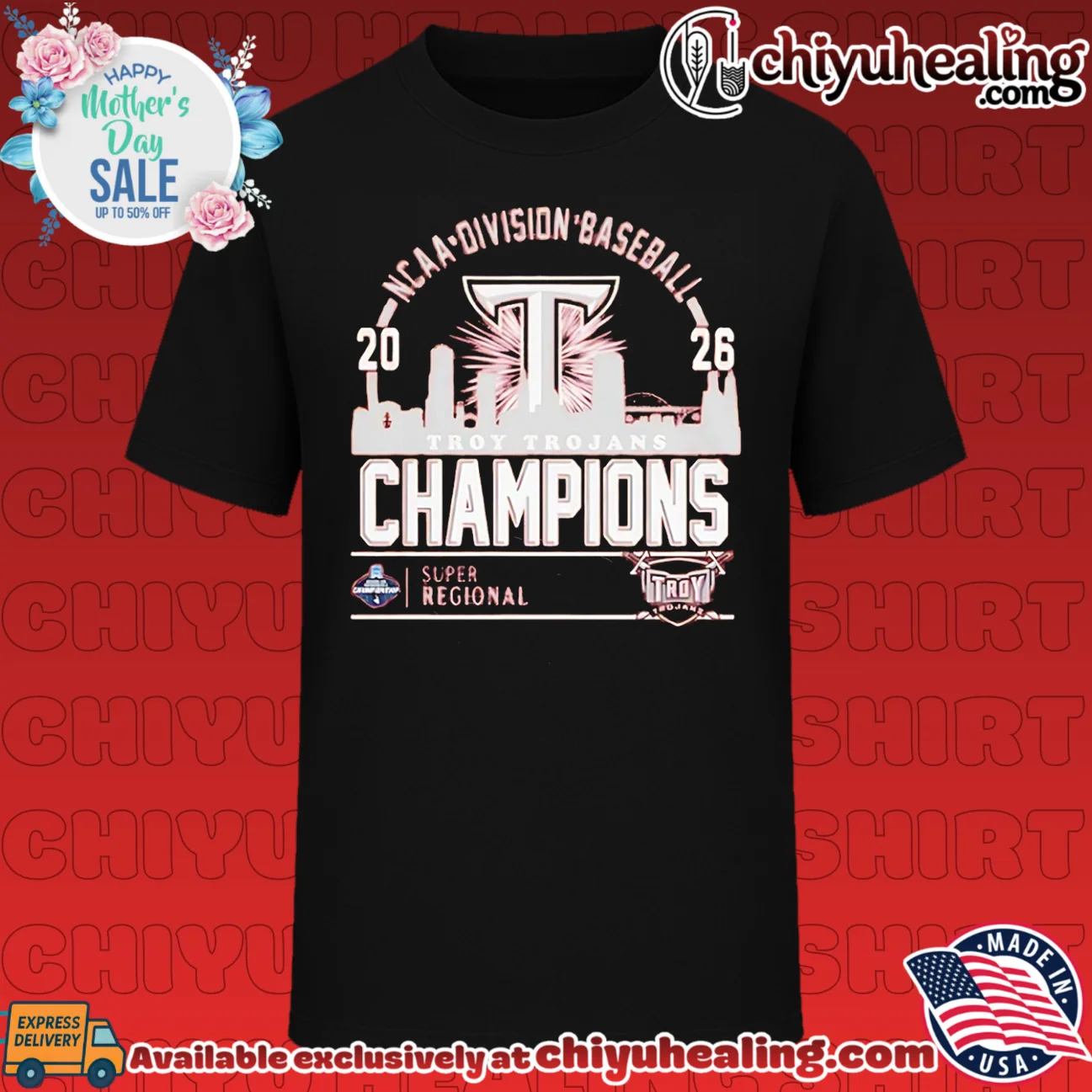 Troy Trojans Special 2026 Super Regional Champions Troy Baseball
