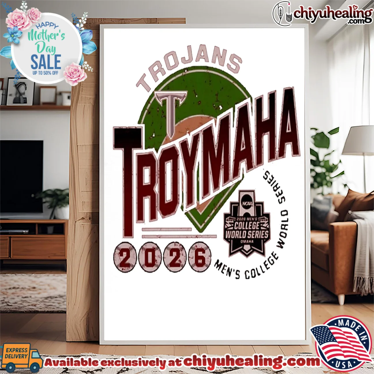 Troy Trojans Troymaha 2026 Men's College World Series shirt viral shirt & hoodie | Modern Street Style Troy Trojans Troymaha 2026 Men's College World Series shirt