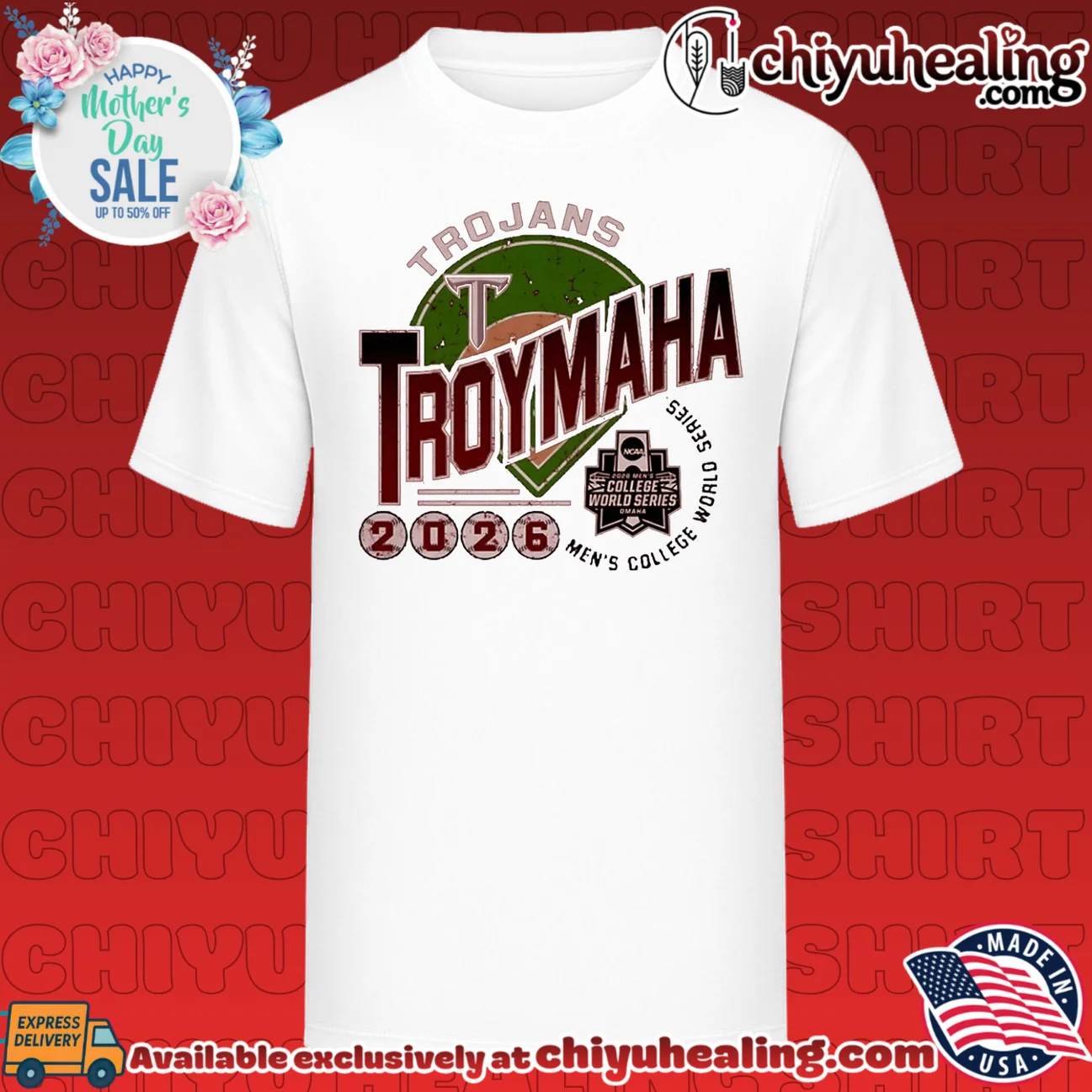 Troy Trojans Troymaha 2026 Men's College World Series shirt