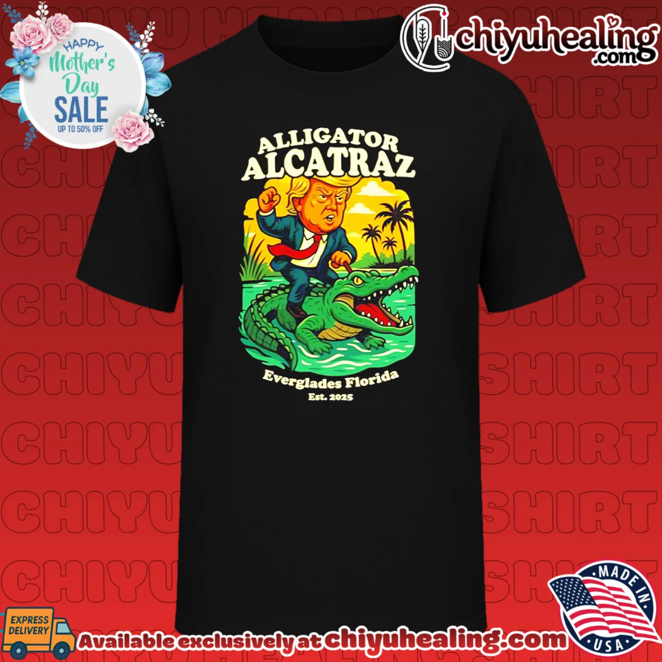 Trump Alligator Alcatraz Everglades Florida EST 2025 Shirt