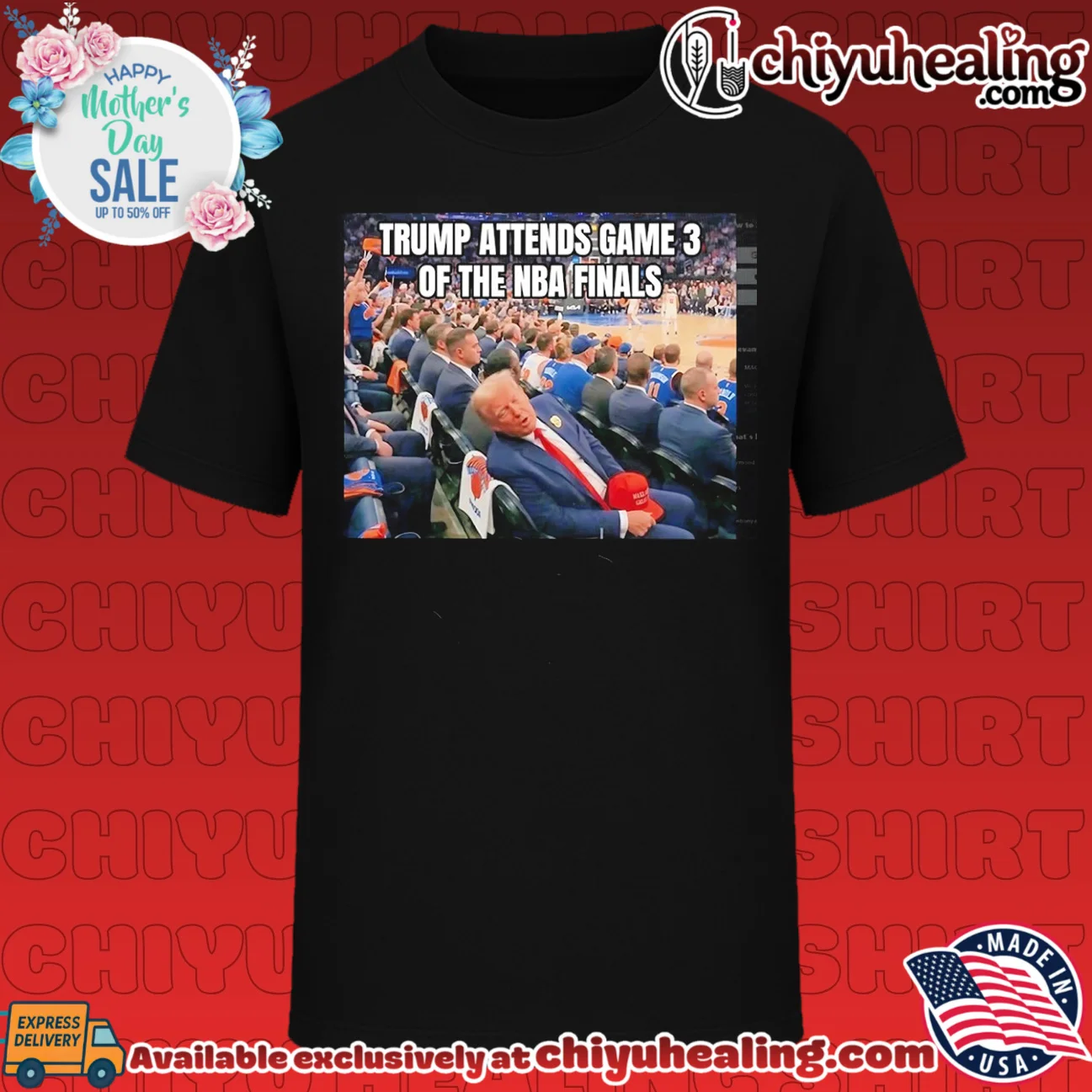 Trump attends game 3 of the NBA Finals meme