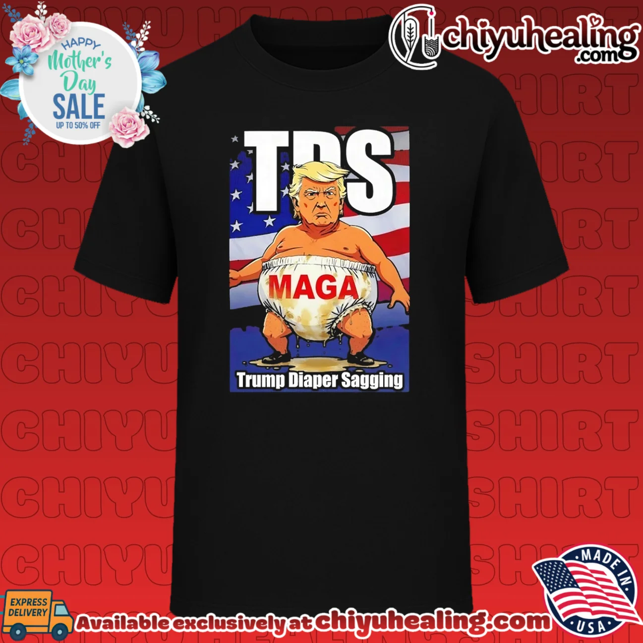 Trump Diaper Sagging caricature