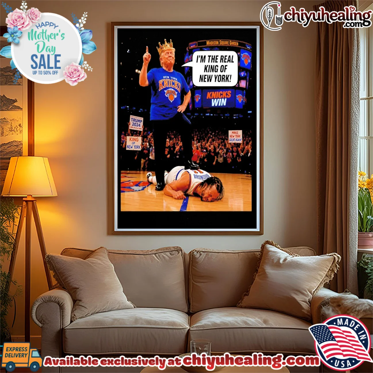 Trump New York Knicks I'm the real King of New York beat Brunson shirt elite shirt & hoodie - The Fan Collection Trump New York Knicks I'm the real King of New York beat Brunson shirt