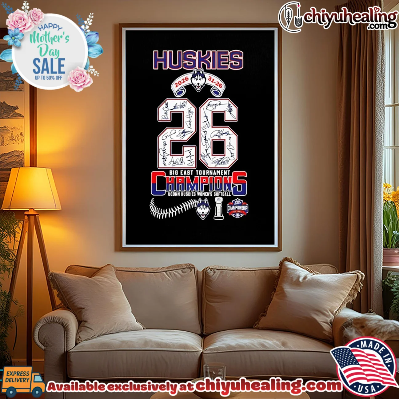 UConn Huskies Big East Tournament Champions 2026 score 31-26 vintage shirt & hoodie | Collector Series UConn Huskies Big East Tournament Champions 2026 score 31-26