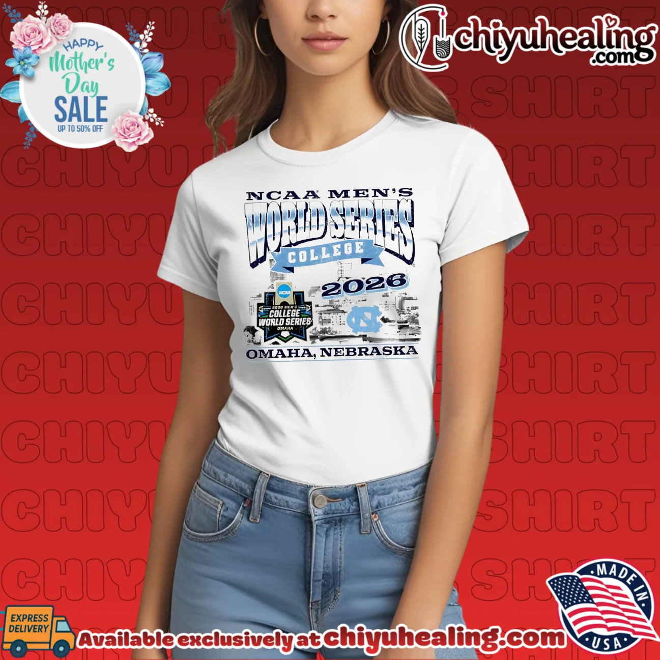UNC Baseball 2026 College World Series Omaha skyline shirt classic shirt & hoodie - Premium Streetwear UNC Baseball 2026 College World Series Omaha skyline shirt