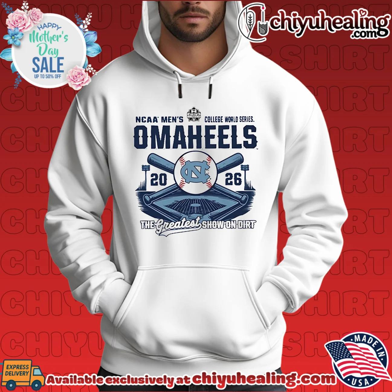 UNC Omaheels 2026 College World Series Omaha Bound The Greatest show on dirt shirt grail shirt & hoodie - Everyday Fit UNC Omaheels 2026 College World Series Omaha Bound The Greatest show on dirt shirt grail shirt & hoodie - Everyday Fit