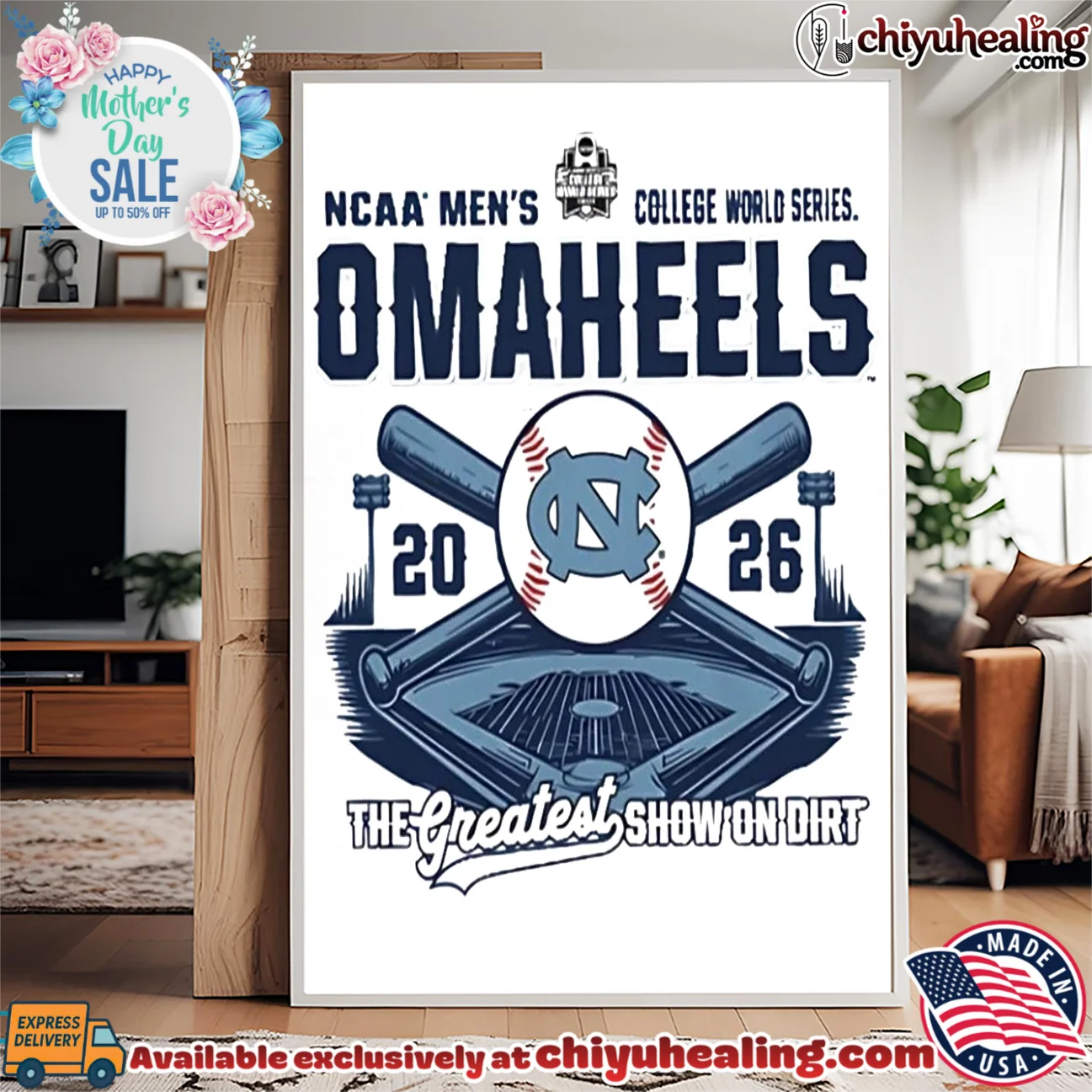 UNC Omaheels 2026 College World Series Omaha Bound The Greatest show on dirt shirt grail shirt & hoodie - Everyday Fit UNC Omaheels 2026 College World Series Omaha Bound The Greatest show on dirt shirt