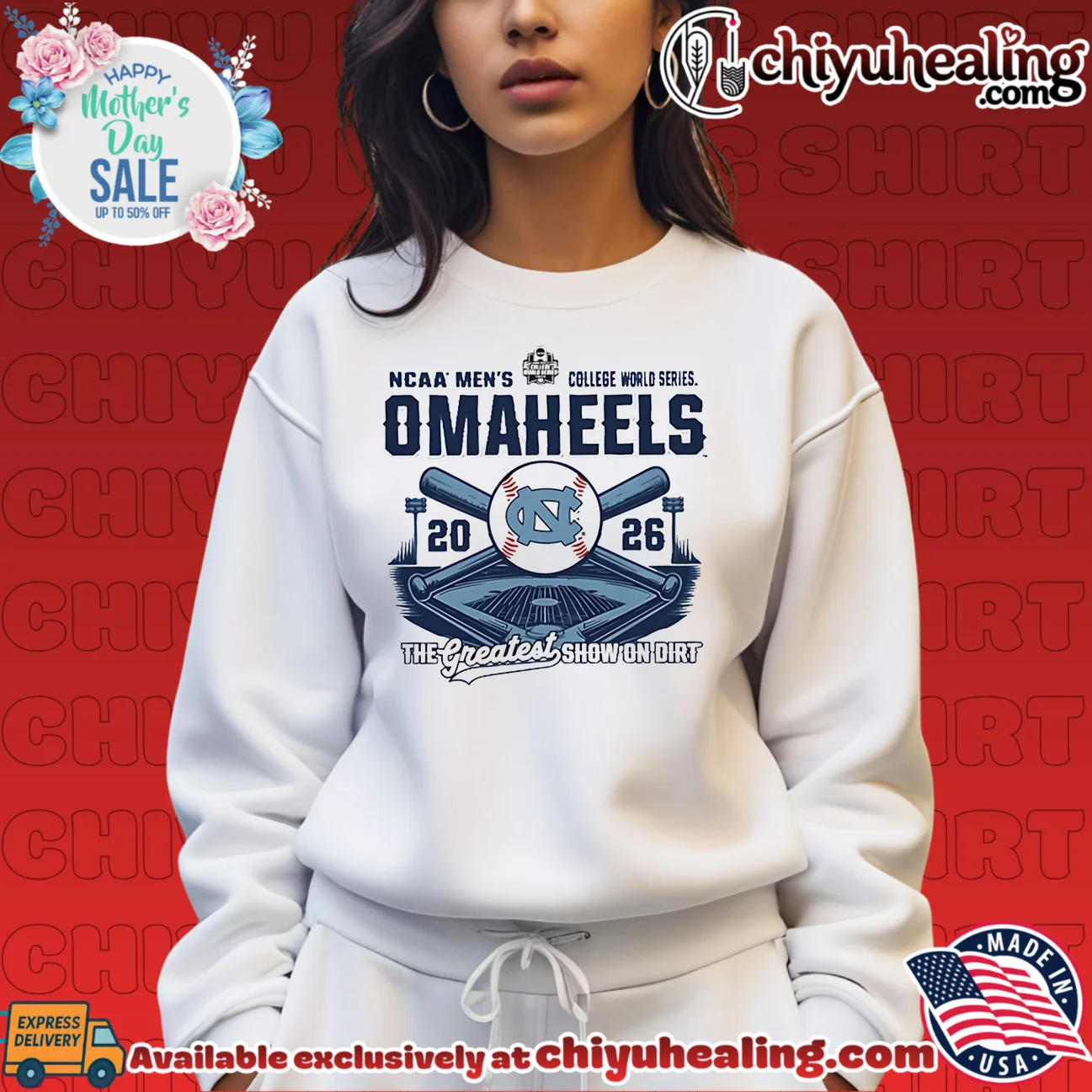 UNC Omaheels 2026 College World Series Omaha Bound The Greatest show on dirt shirt grail shirt & hoodie - Everyday Fit UNC Omaheels 2026 College World Series Omaha Bound The Greatest show on dirt shirt