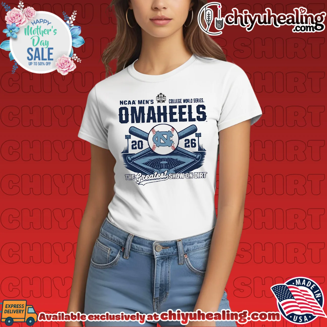 UNC Omaheels 2026 College World Series Omaha Bound The Greatest show on dirt shirt grail shirt & hoodie - Everyday Fit UNC Omaheels 2026 College World Series Omaha Bound The Greatest show on dirt shirt