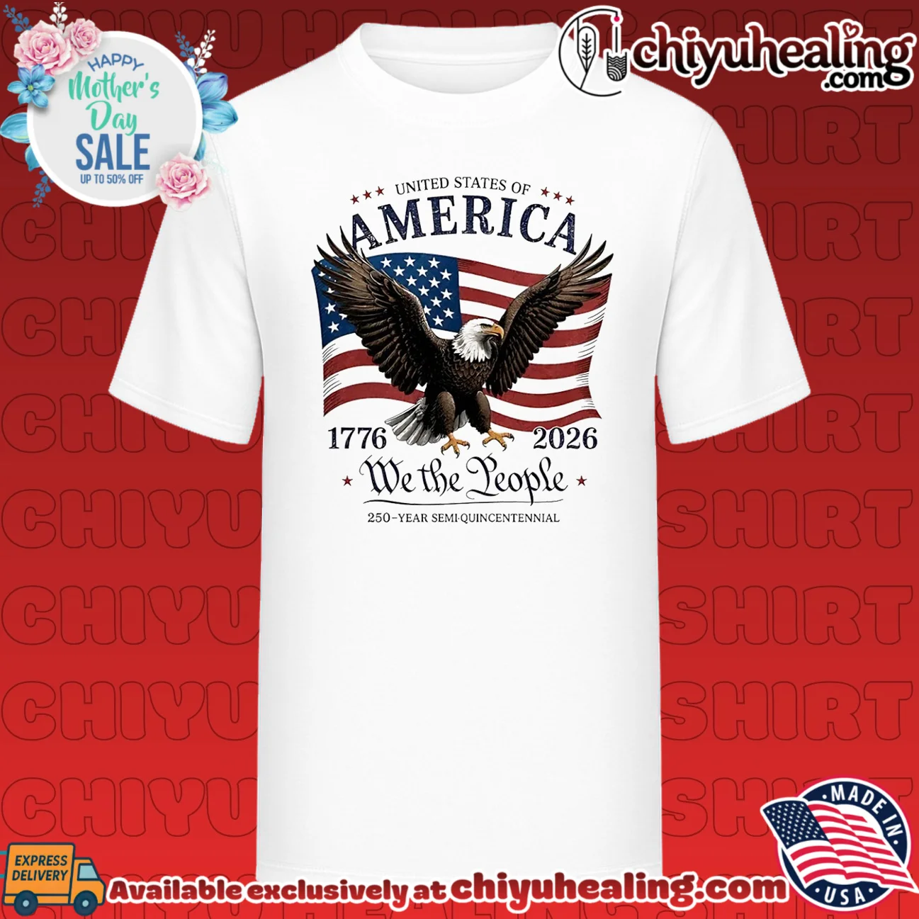 Unied States of America 1776-2026 we the people 250 year semi quincentennial flag