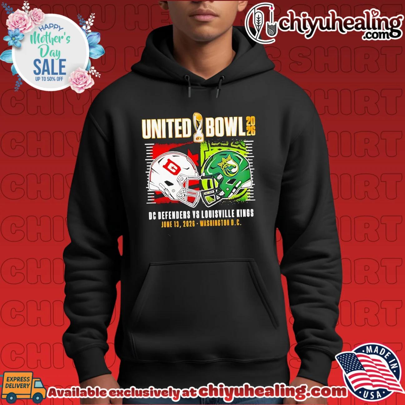 United Bowl 2026 DC Defenders vs Louisville Kings June 13 2026 Washington DC helmets limited shirt & hoodie - Perfect Fan Gift United Bowl 2026 DC Defenders vs Louisville Kings June 13 2026 Washington DC helmets limited shirt & hoodie - Perfect Fan Gift