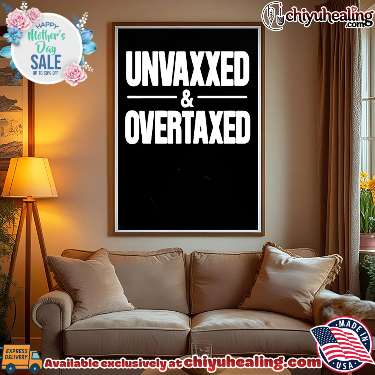Unvaxxed And Overtaxed iconic shirt & hoodie - The Fan Collection Unvaxxed And Overtaxed