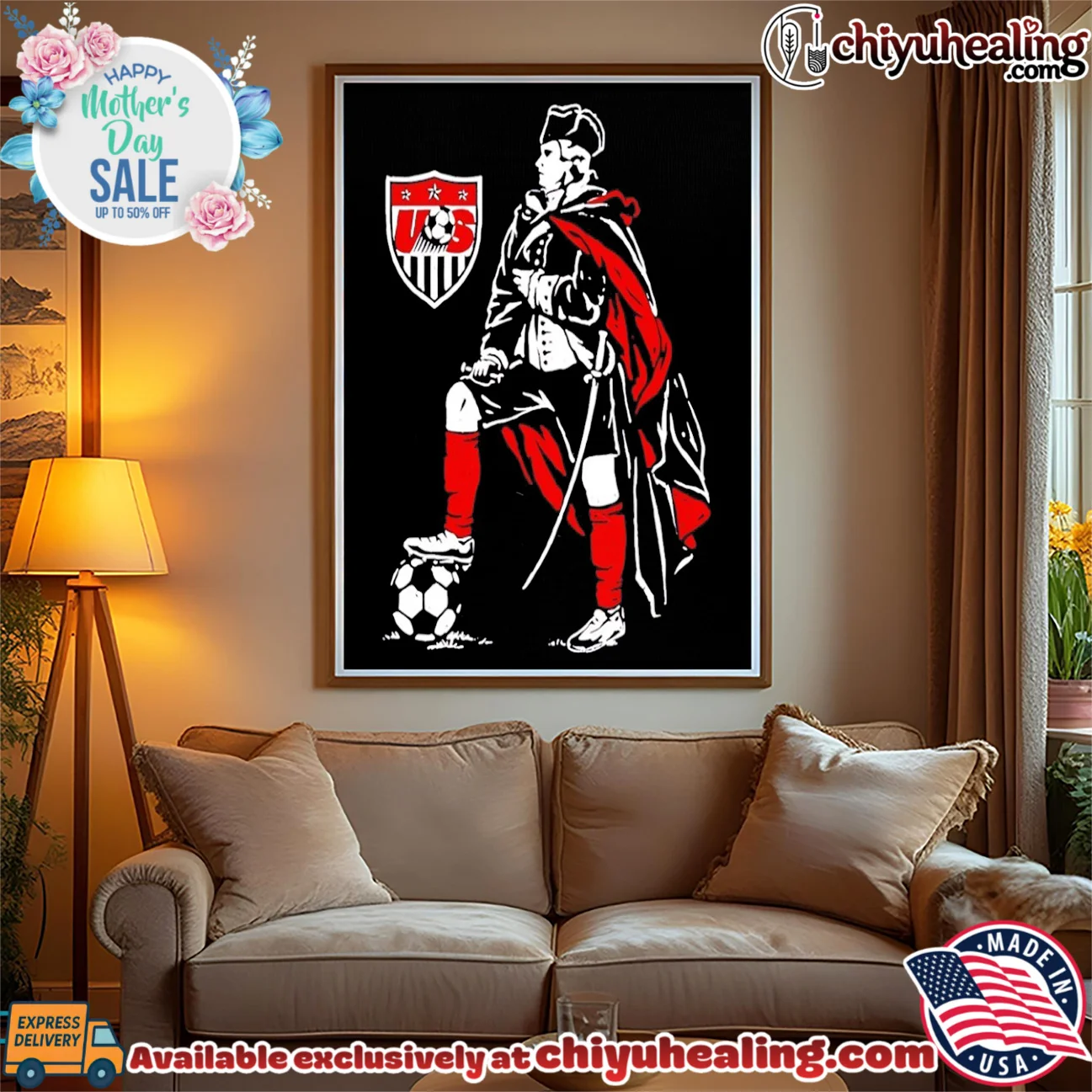US Soccer Patriot paint graphic authentic shirt & hoodie - Ultimate Tribute Merch US Soccer Patriot paint graphic