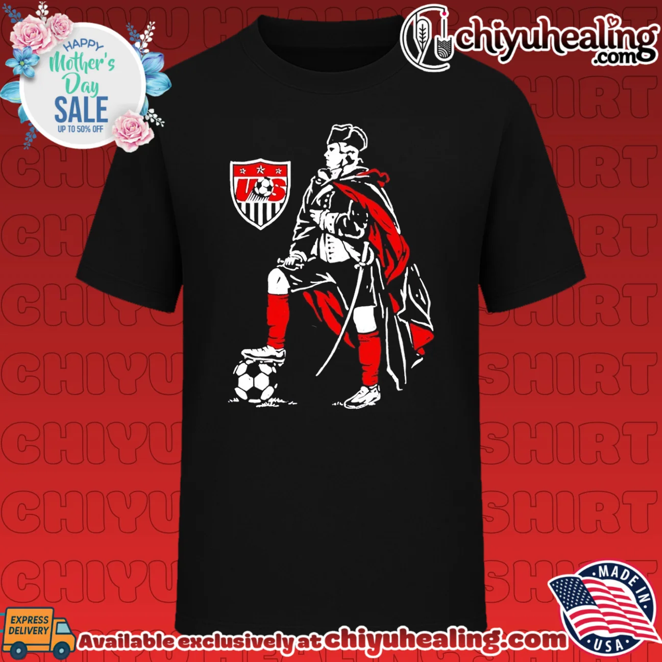 US Soccer Patriot paint graphic