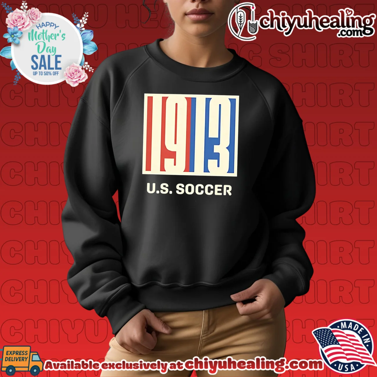 US Soccer Retro 1913 Logo ultimate shirt & hoodie - Urban Fashion US Soccer Retro 1913 Logo