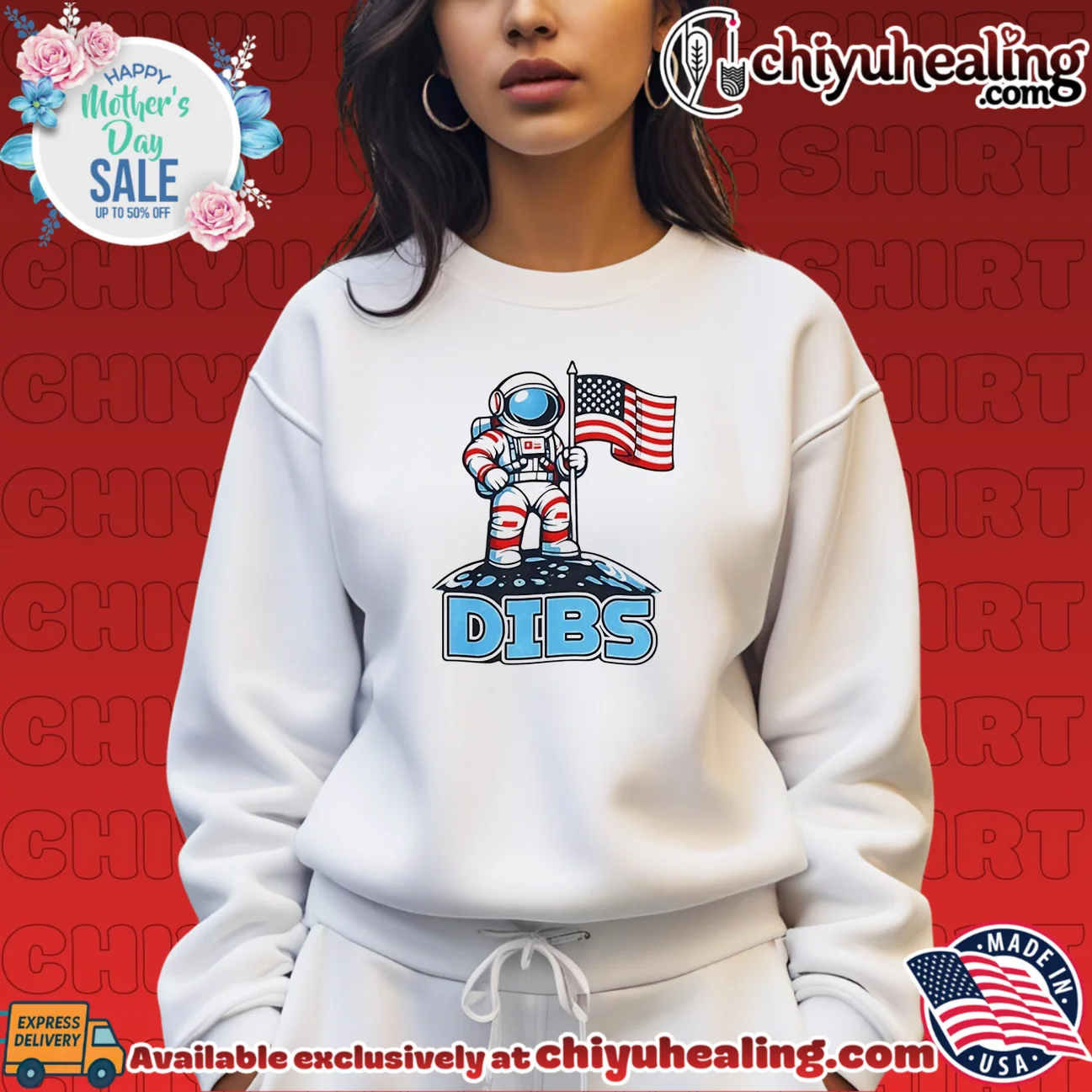USA Dibs on the Moon Astronaut space American flag shirt & hoodie USA Dibs on the Moon Astronaut space American flag shirt & hoodie