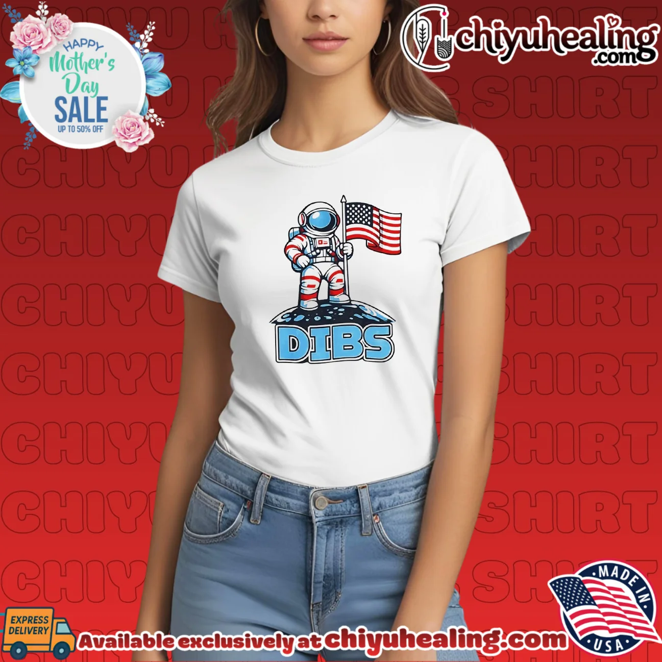 USA Dibs on the Moon Astronaut space American flag shirt & hoodie USA Dibs on the Moon Astronaut space American flag shirt & hoodie