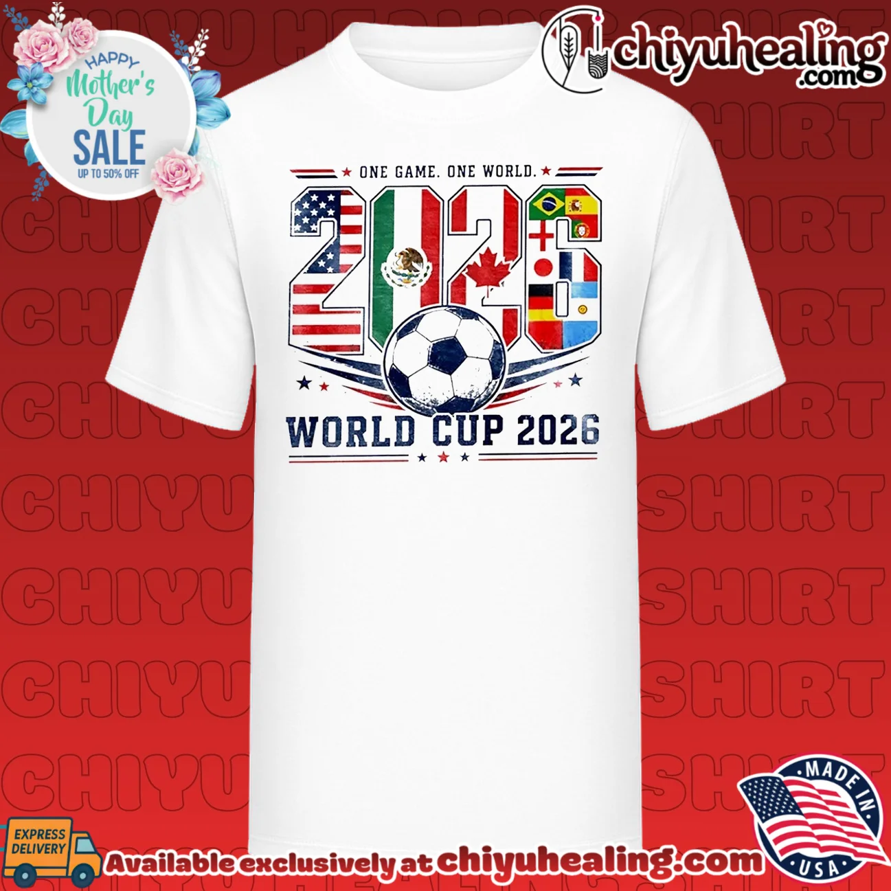 USA Mexico Canada Football World Cup 2026 One Game One World