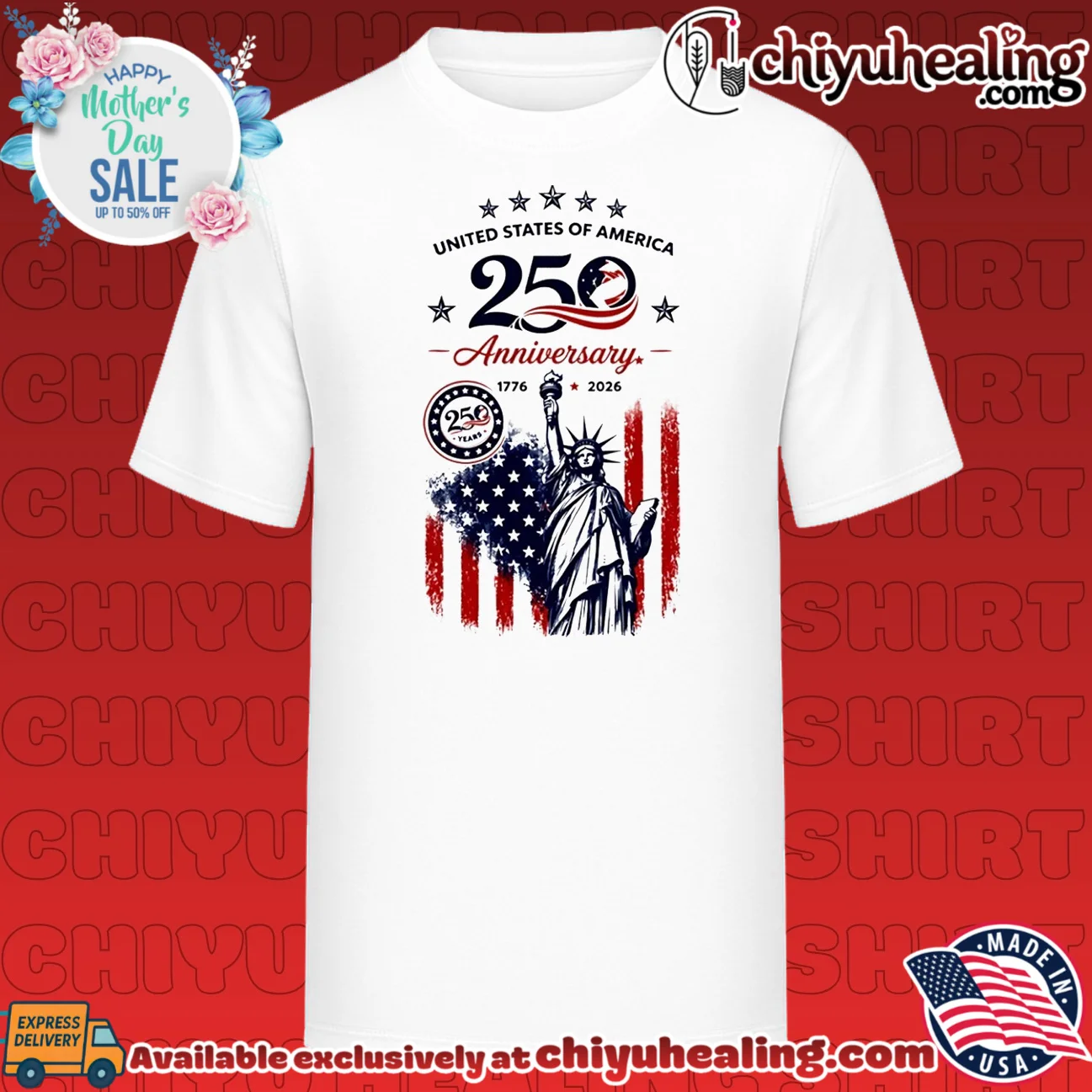 USA of America 250th Anniversary 1776-2026 Statue of Liberty shirt & hoodie