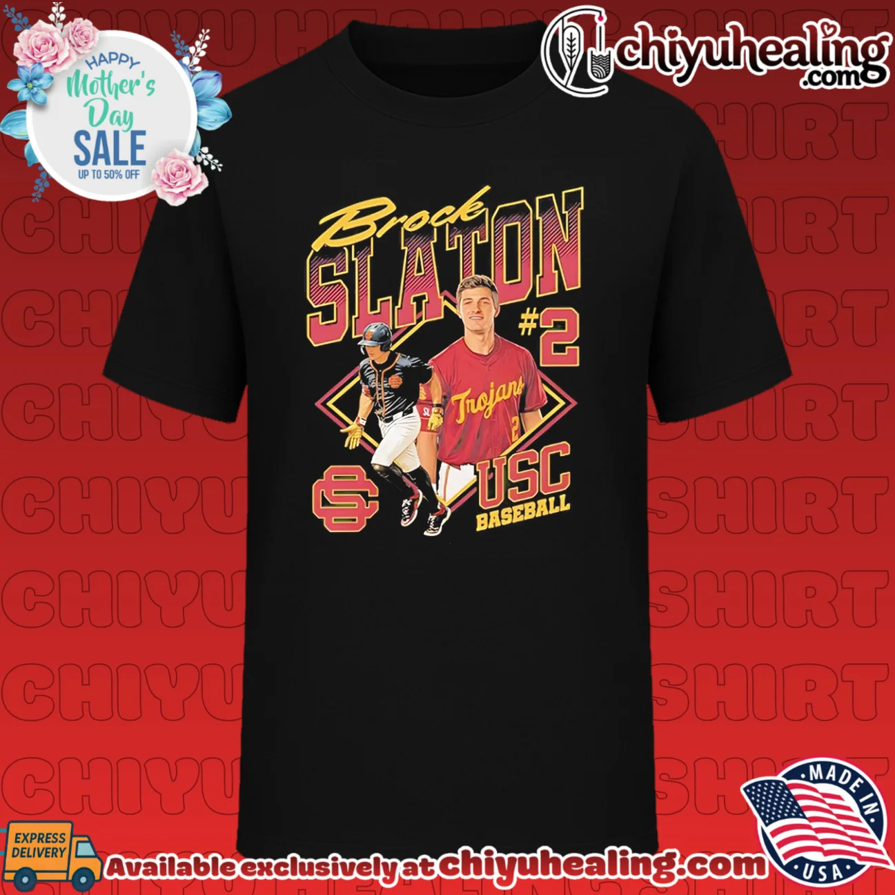 USC Trojan baseball Brock Slaton portrait shirt & hoodie