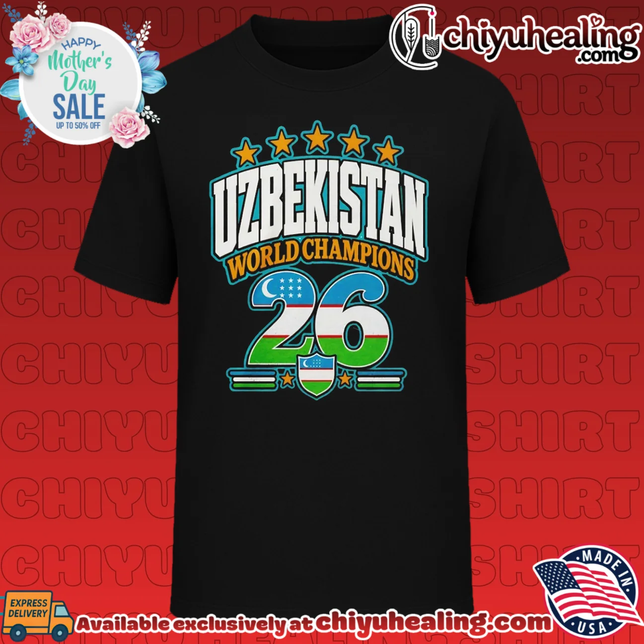 Uzbekistan 2026 World Champions flag shirt