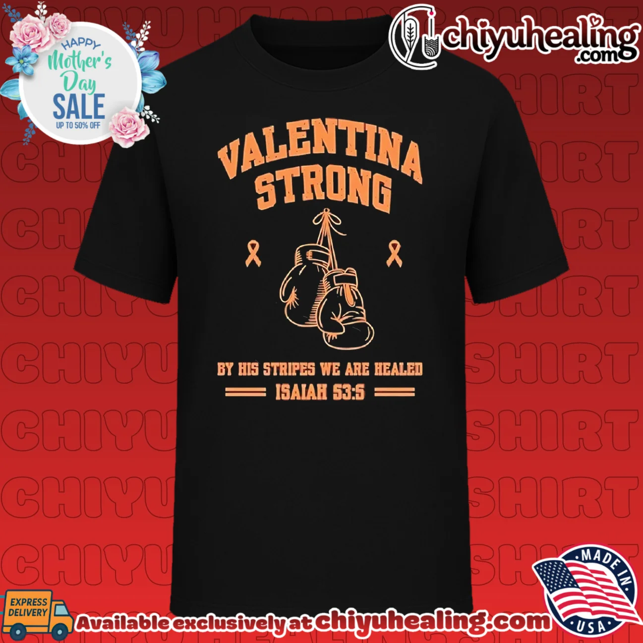 Valentina strong by his stripes we are healed Isaiah shirt & hoodie
