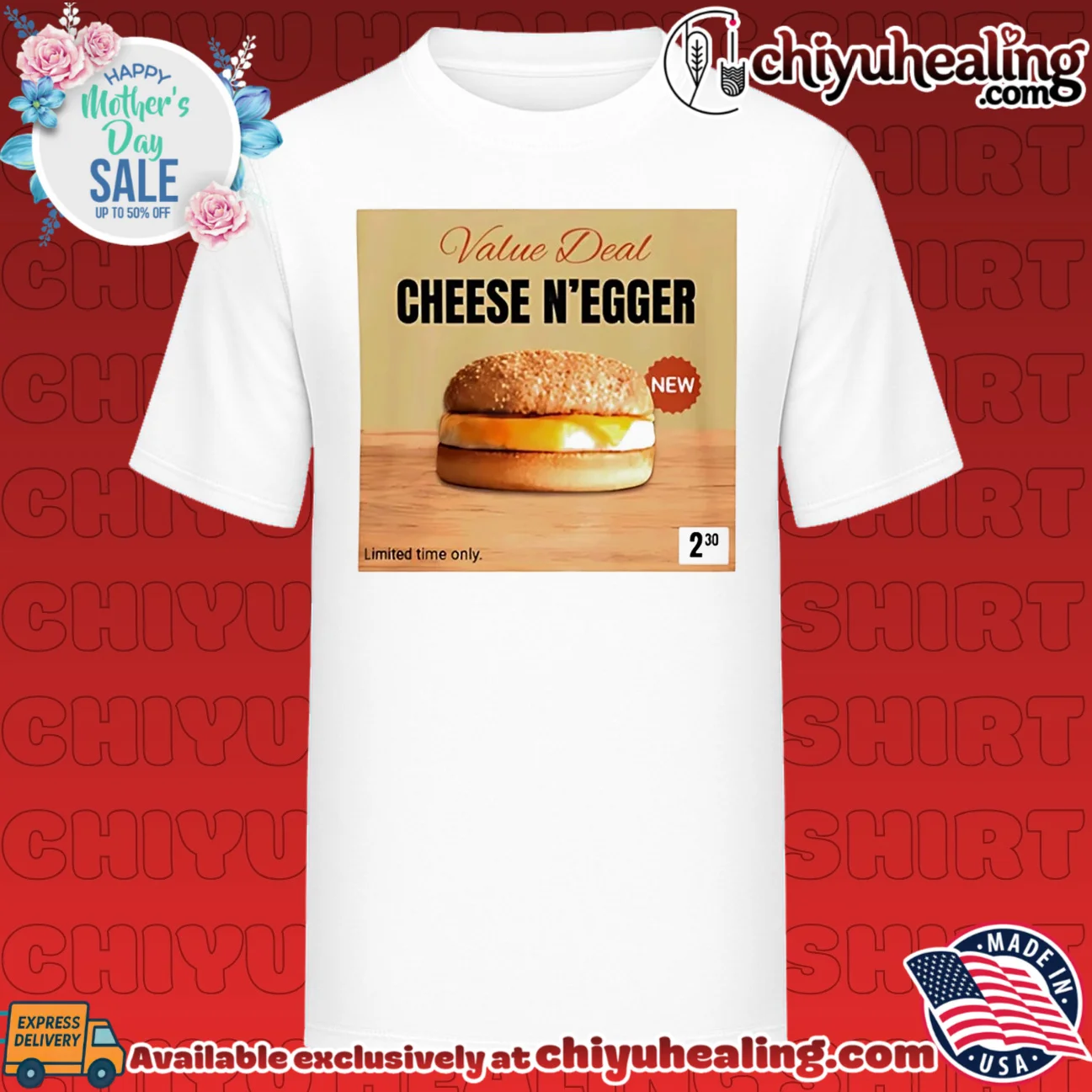 Value Deal Cheese N'Egger hamburger shirt