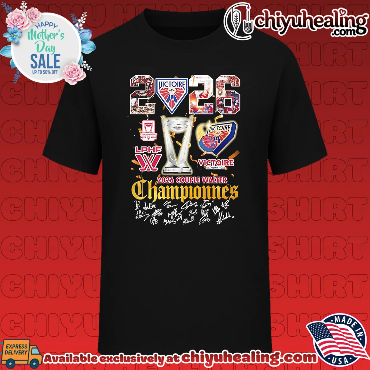 Victoire de Montreal 2026 Coupe Walter Champions signature shirt