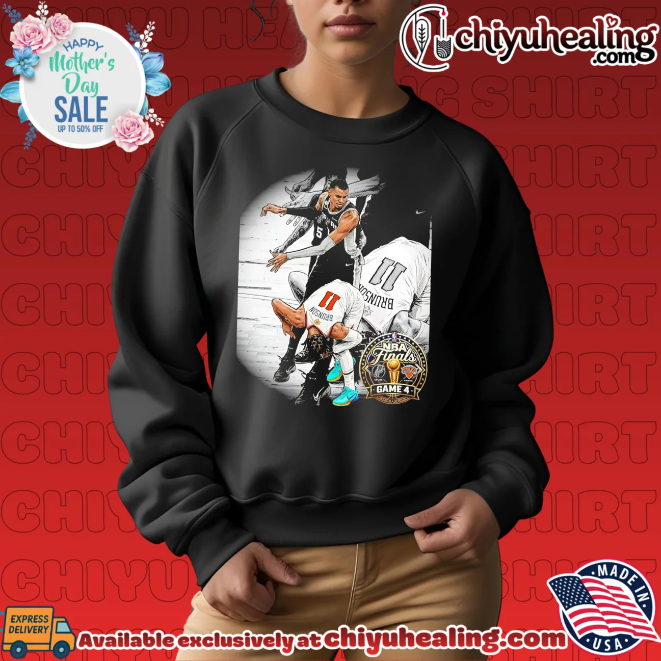 Victor Wembanyama knockout Brunson NBA Finals statement shirt & hoodie | IP Merchandise Victor Wembanyama knockout Brunson NBA Finals