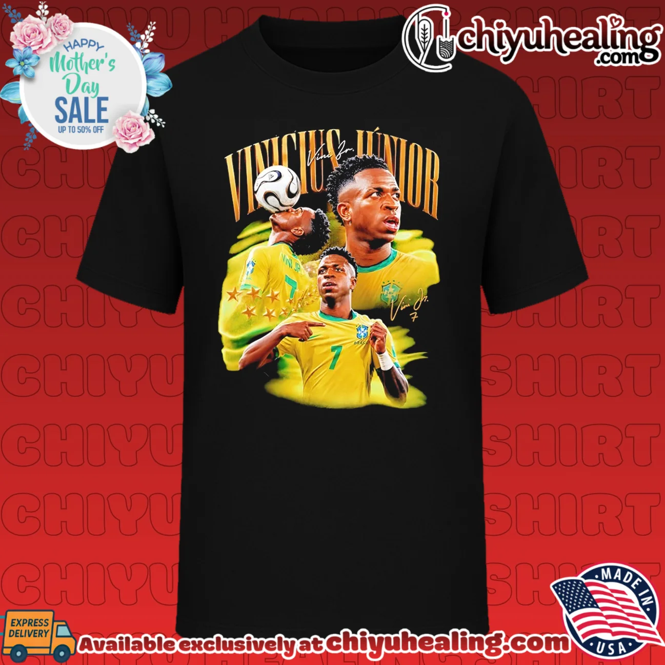 Vinicius Junior portrait vintage 2026 World Cup shirt & hoodie