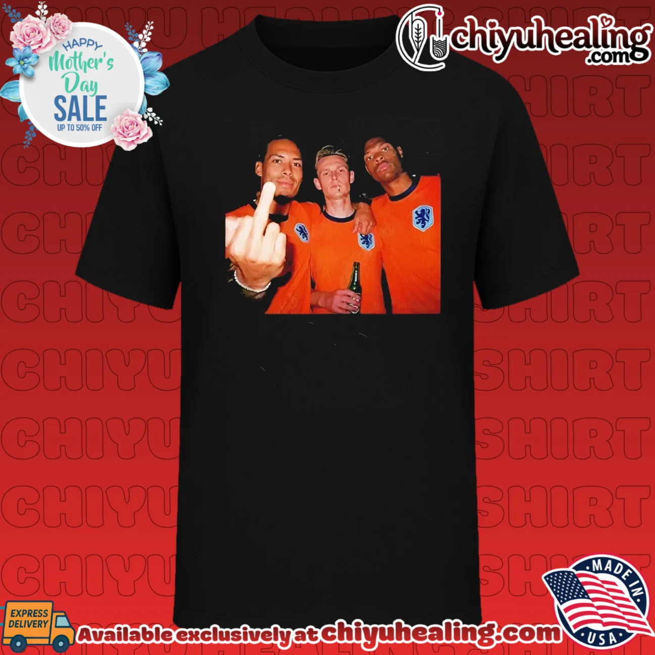 Virgil van Dijk Frenkie de Jong and Memphis Depay Netherlands National Team middle finger shirt & hoodie
